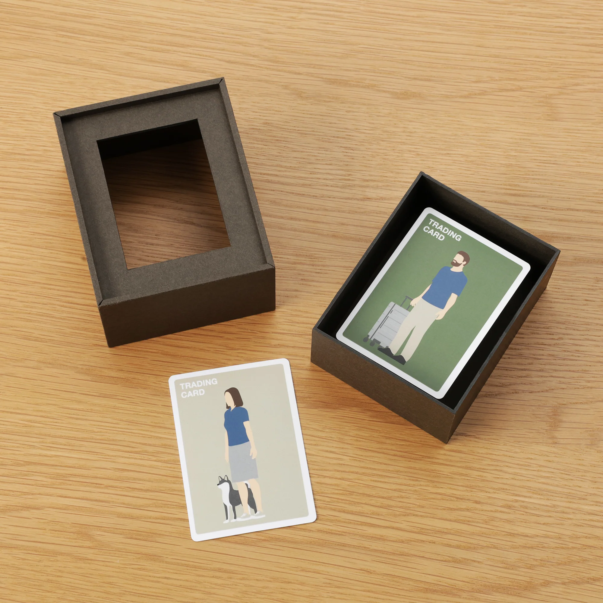 2-in-1 Photo Frame & Trading Card Case - Dark Gray - Image 3