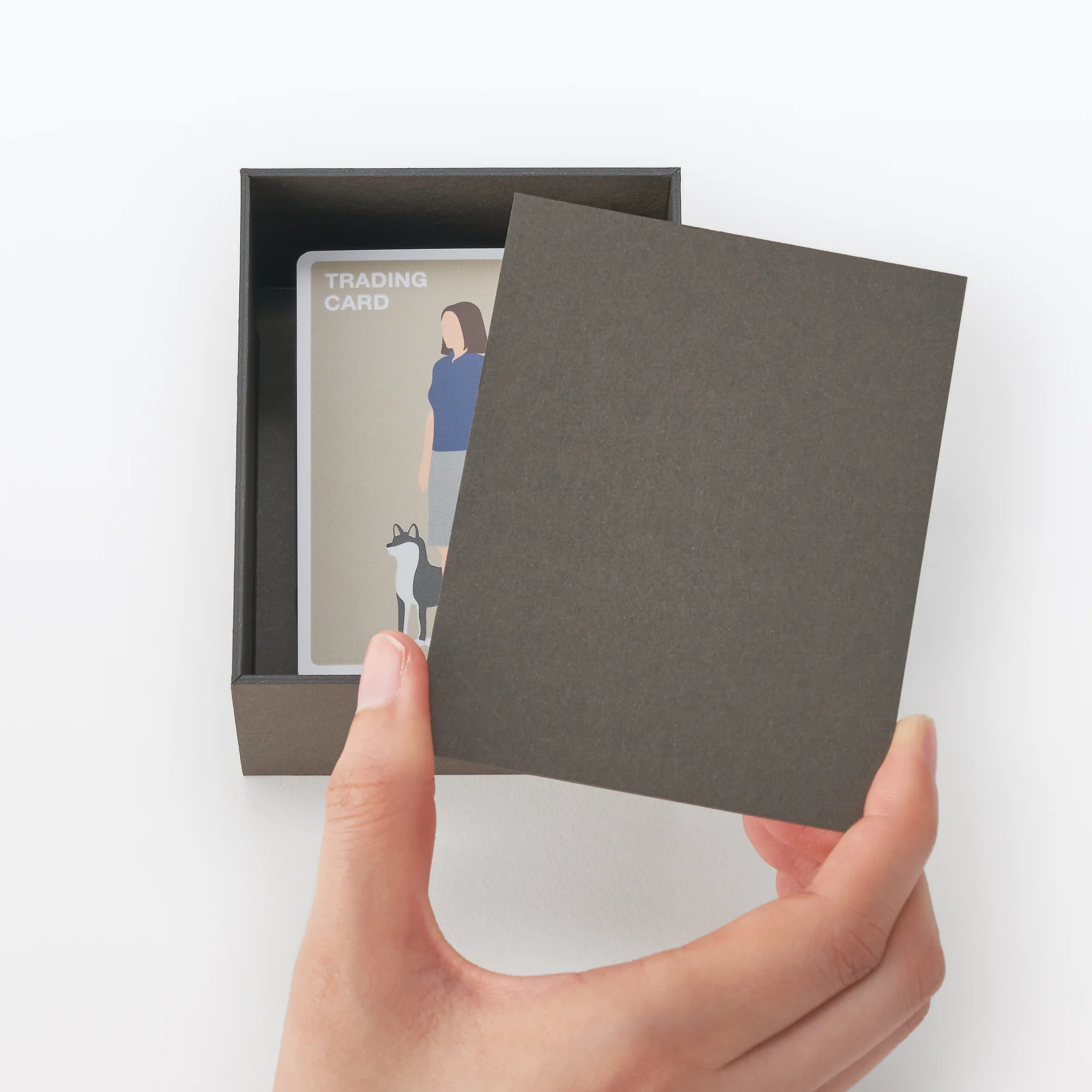 2-in-1 Photo Frame & Trading Card Case - Dark Gray - Image 4