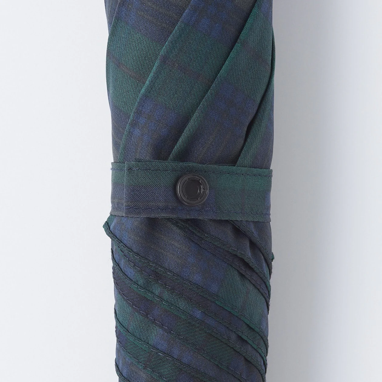 2 Way Foldable Umbrella - Dark Green Check - Image 5
