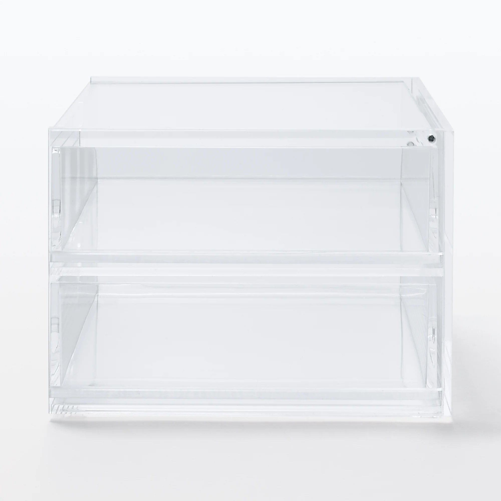 Acrylic Storage 2 Drawers with Lid - Image 5