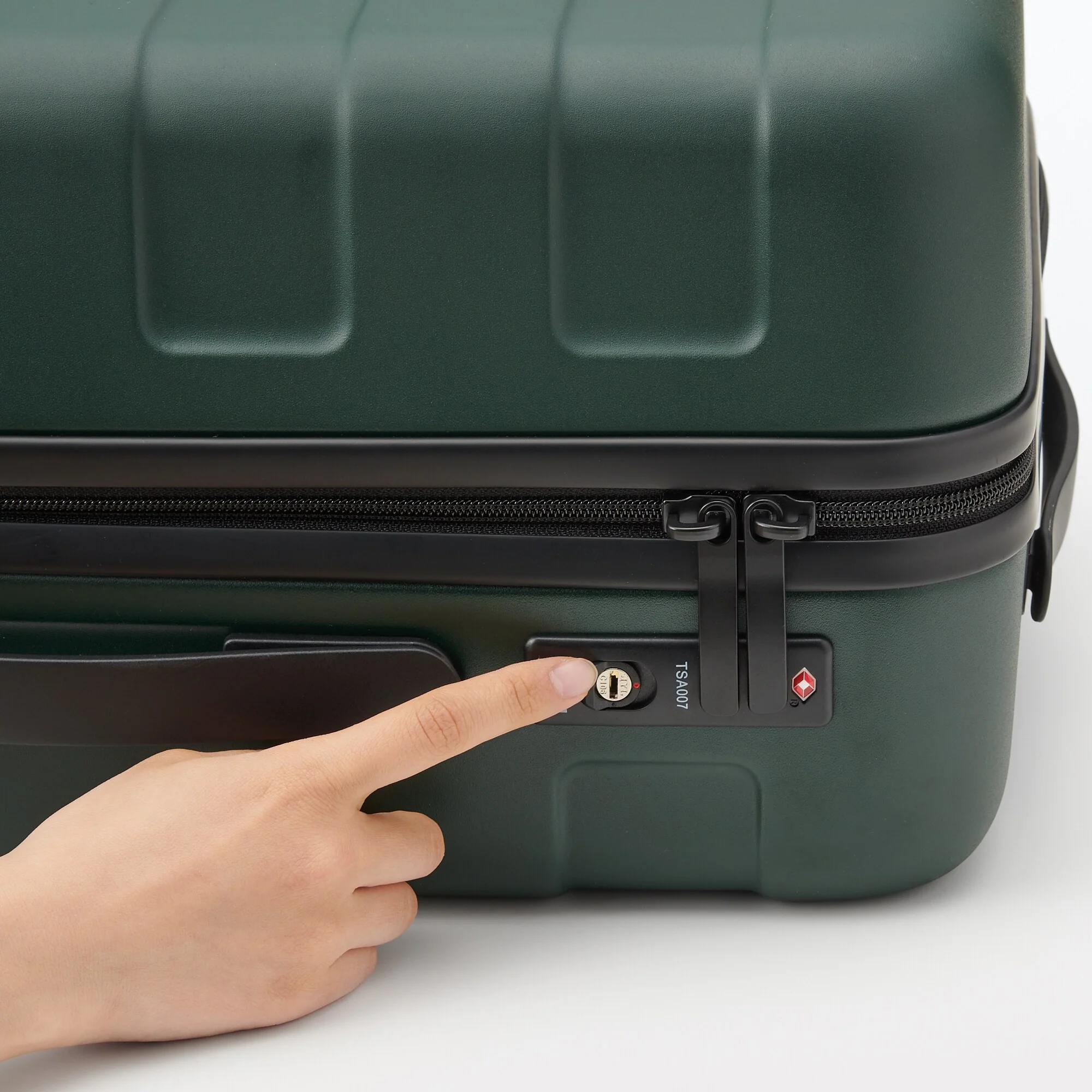 Adjustable Handle Hard Shell Suitcase 36L - Khaki Green | Carry-On - Image 10