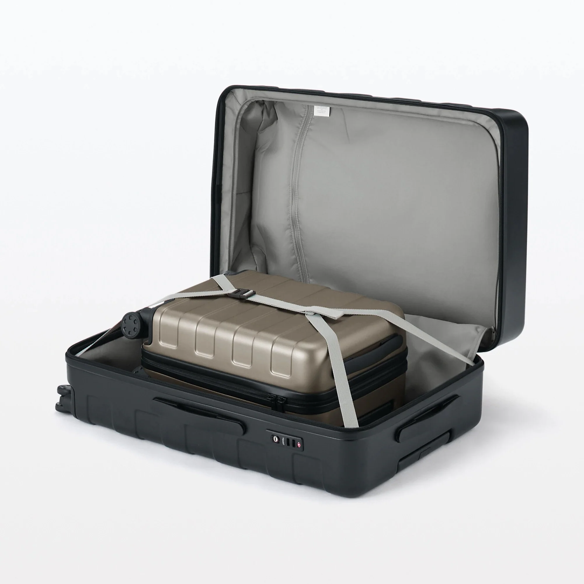 Adjustable Handle Hard Shell Suitcase 36L - Khaki Green | Carry-On - Image 20