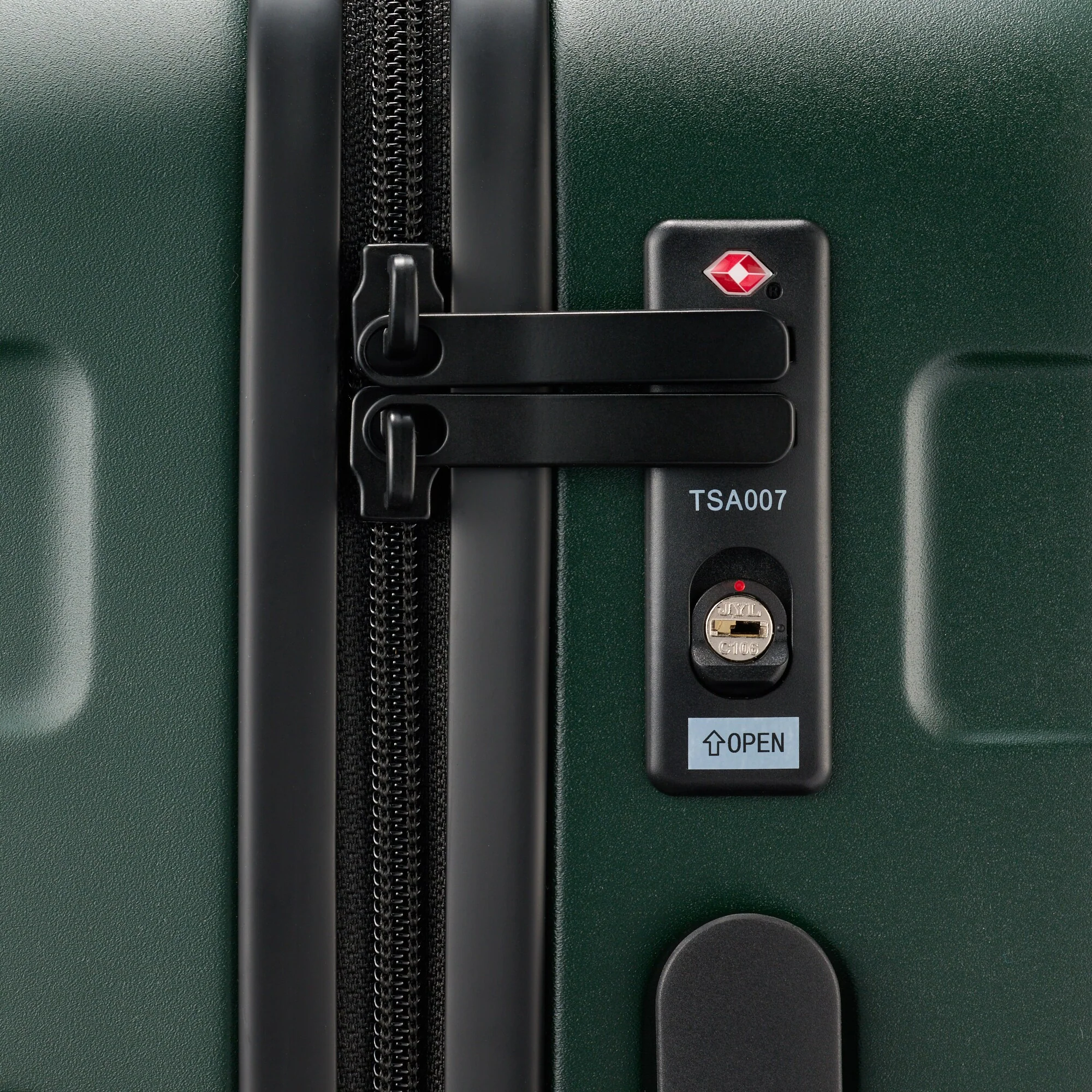 Adjustable Handle Hard Shell Suitcase 36L - Khaki Green | Carry-On - Image 9