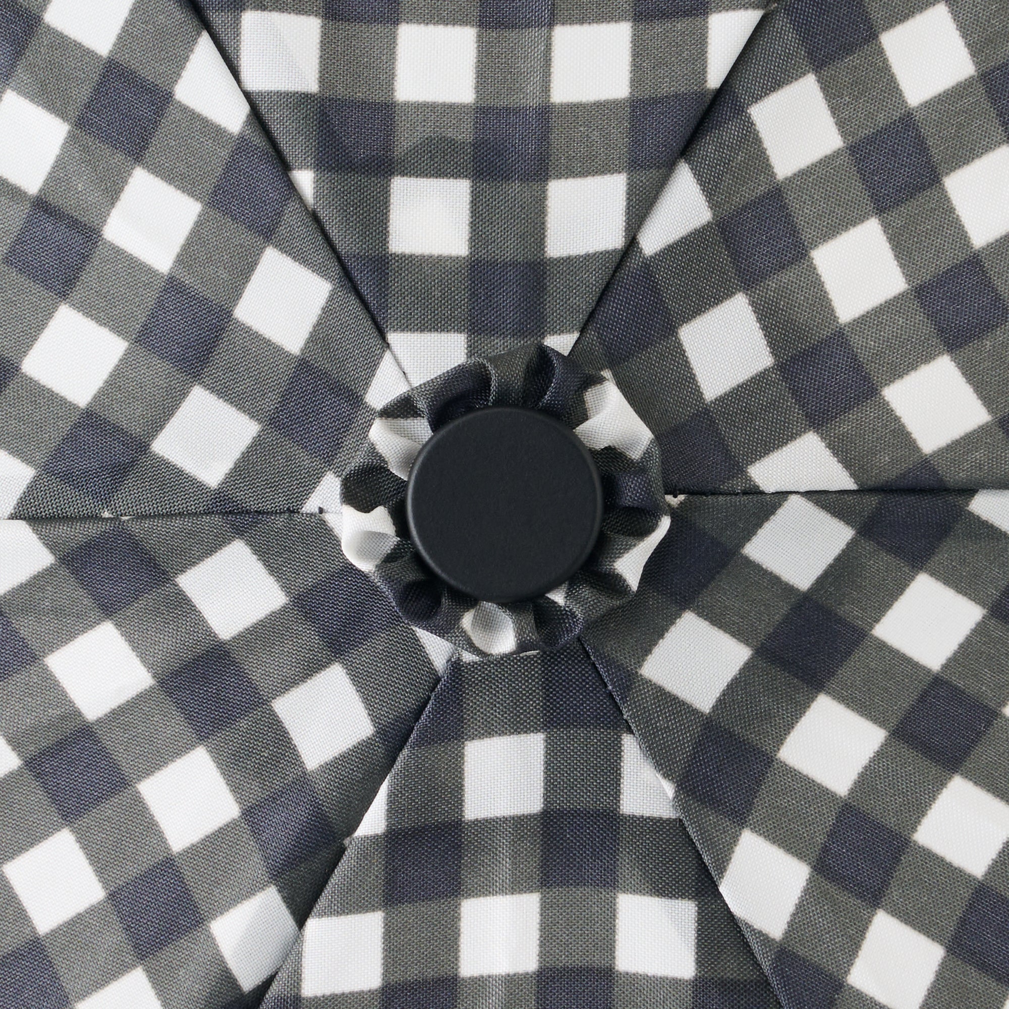 All-Weather Foldable Umbrella Black Check - Image 6