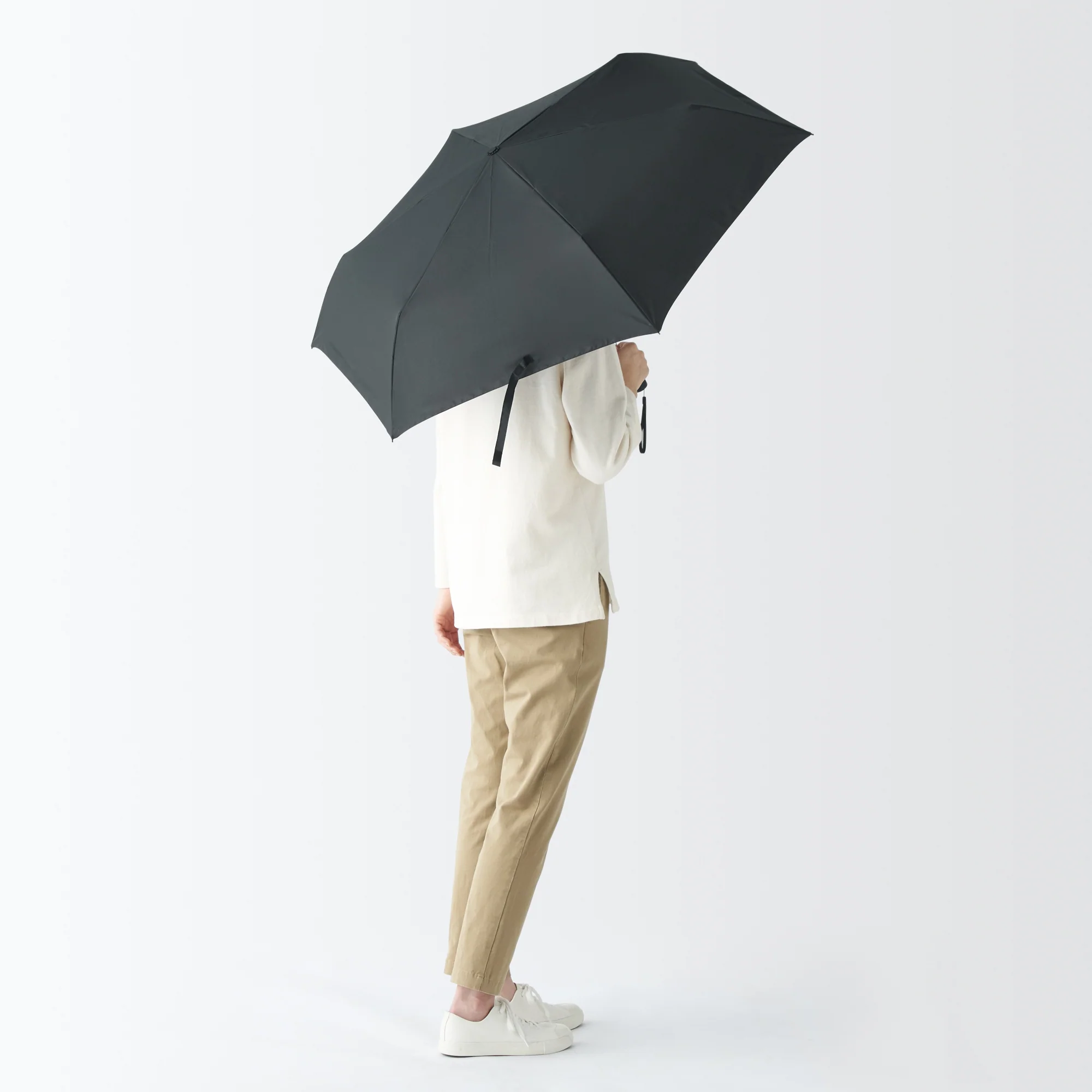 All-Weather Foldable Umbrella Black - Image 3