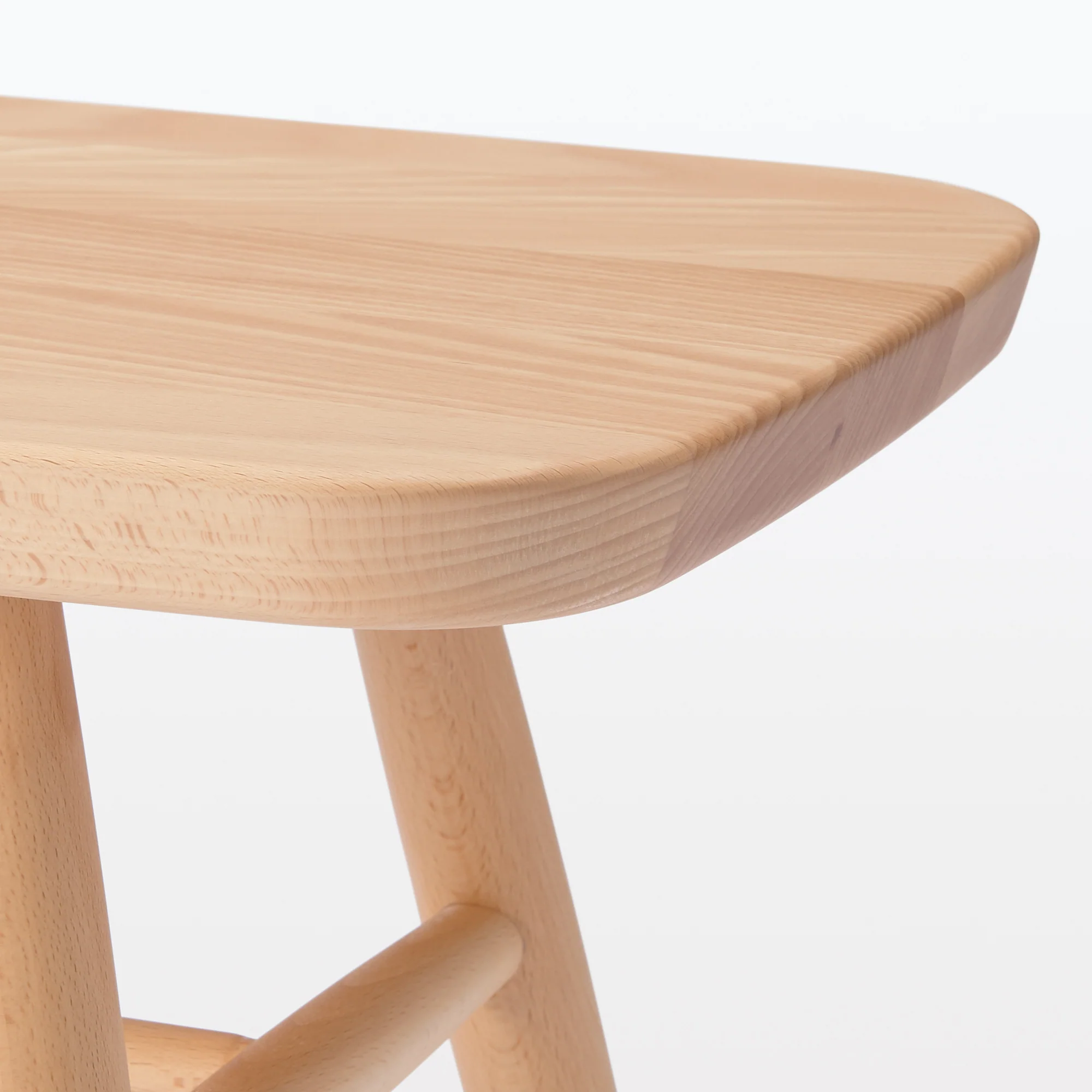 Beech Wood Bench with Round Legs - Image 7