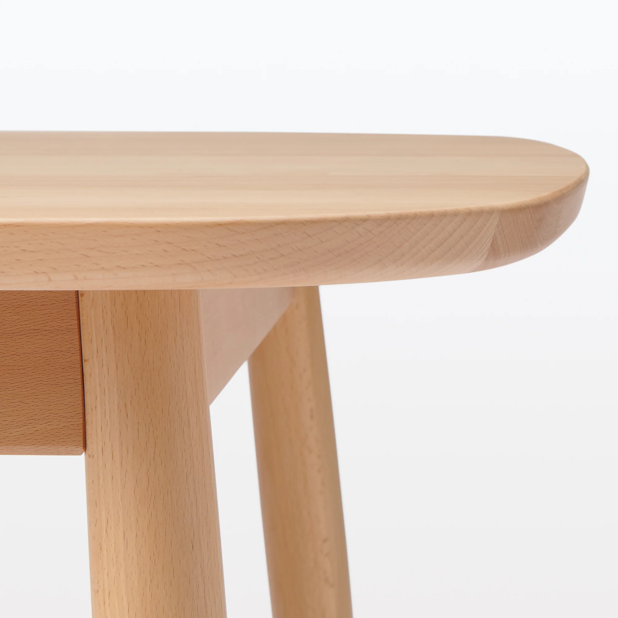 [HD] Beech Wood Table with Round Legs - W 70.9" - Image 4