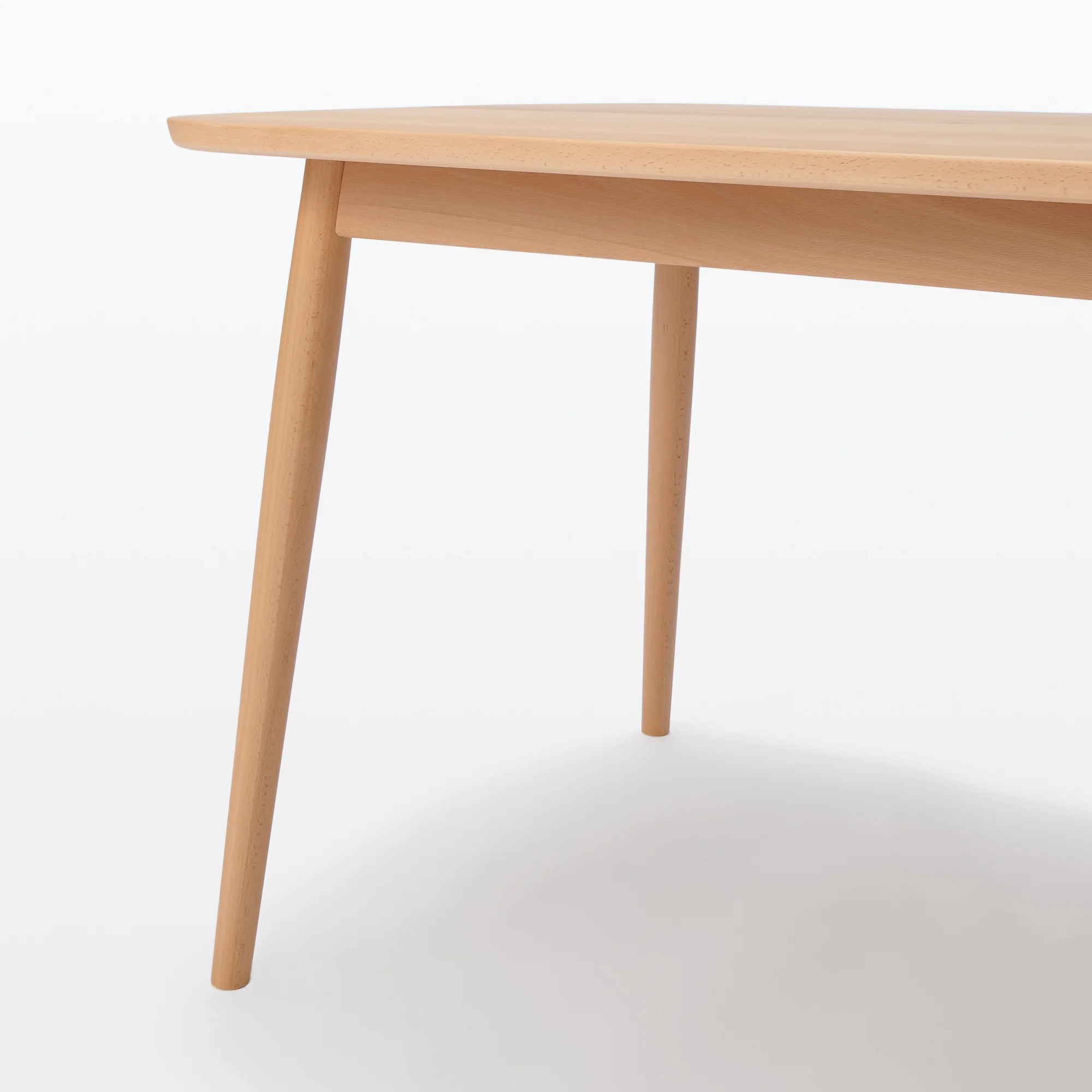[HD] Beech Wood Table with Round Legs - W 70.9" - Image 5