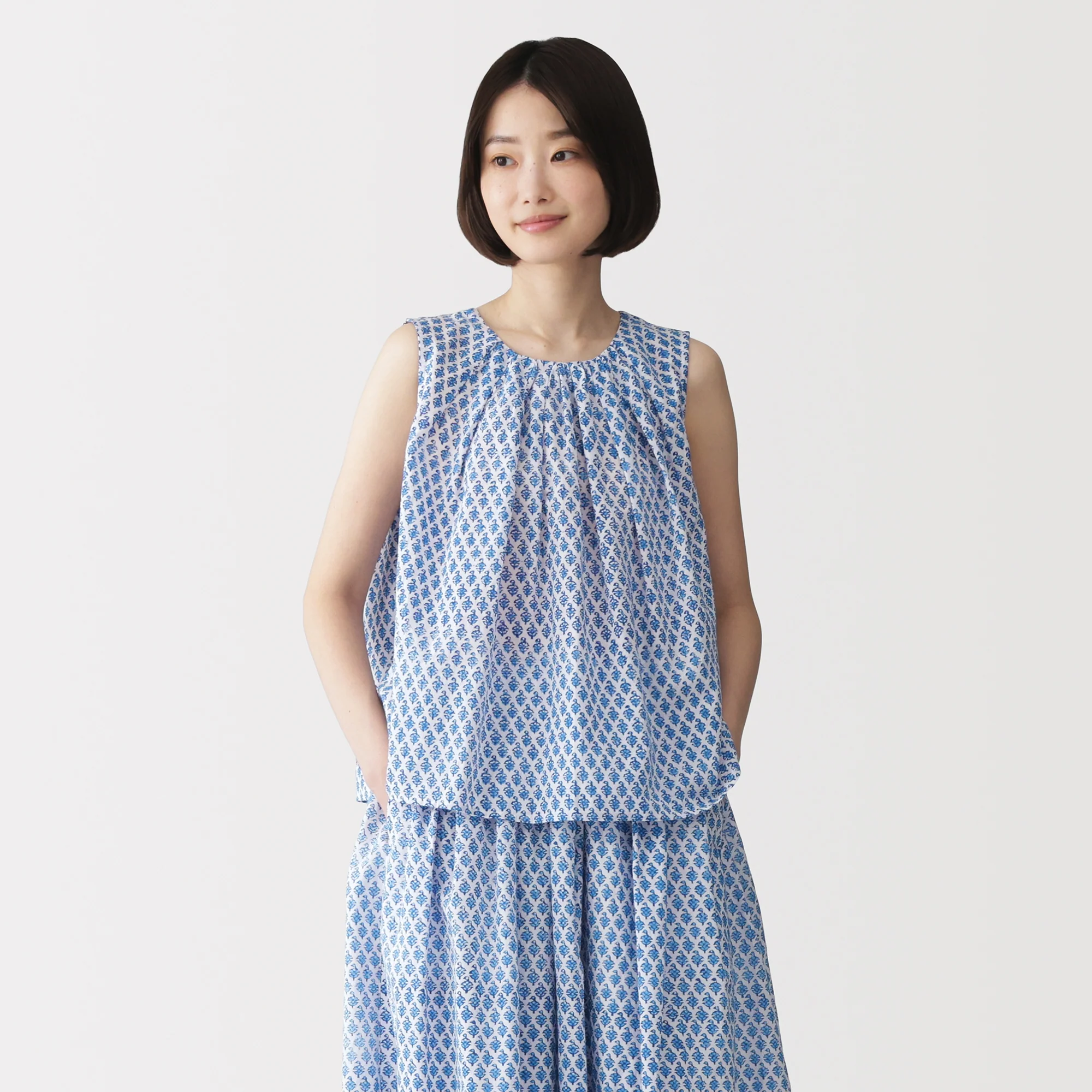 Block Print Sleeveless Blouse - Image 3