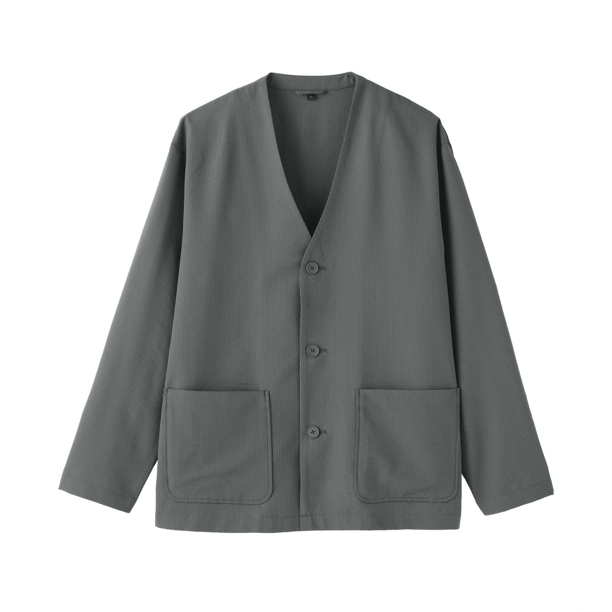 Breathable Seersucker Cardigan - Image 2