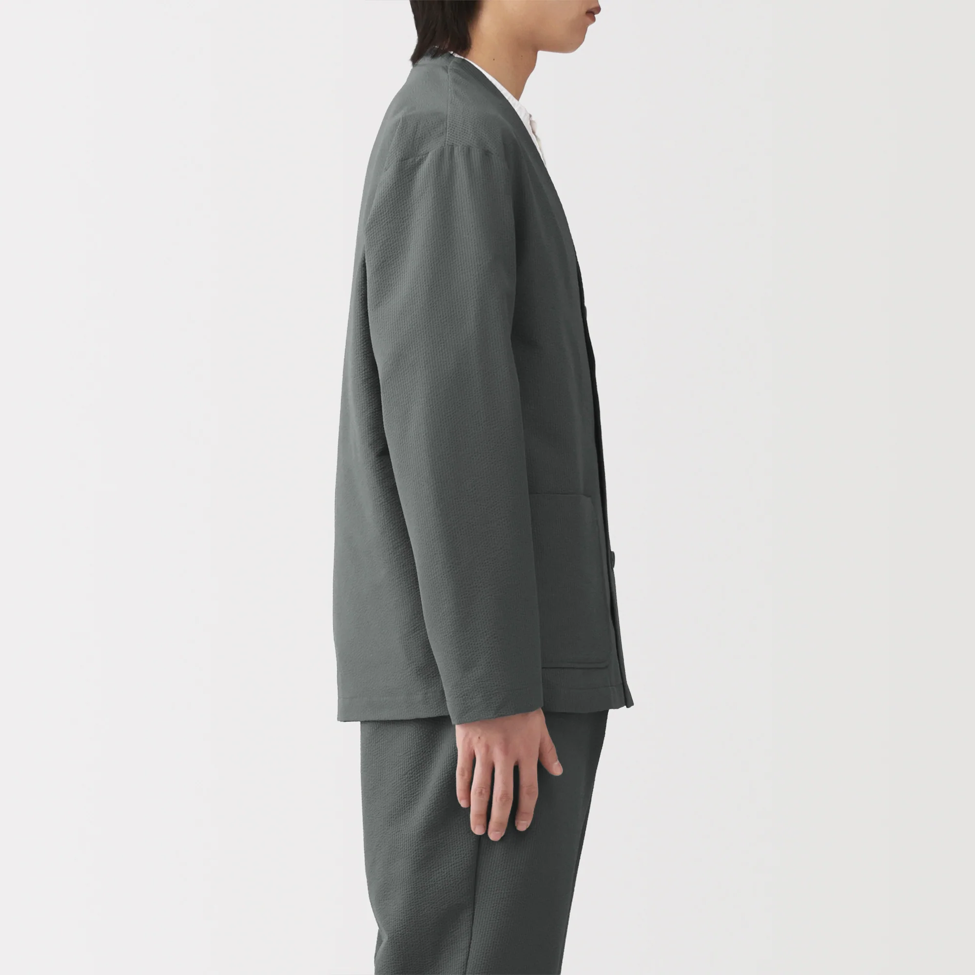 Breathable Seersucker Cardigan - Image 21