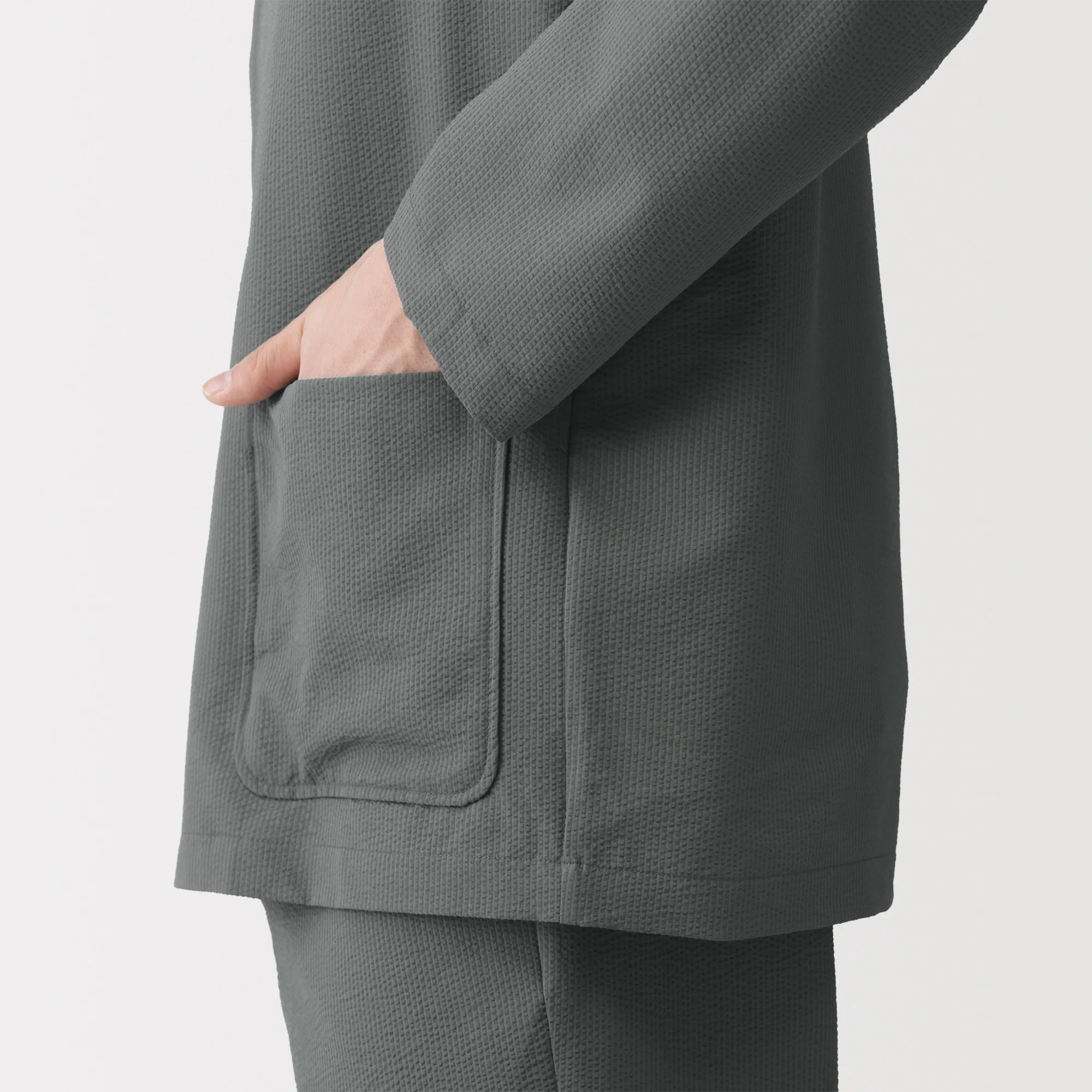 Breathable Seersucker Cardigan - Image 24
