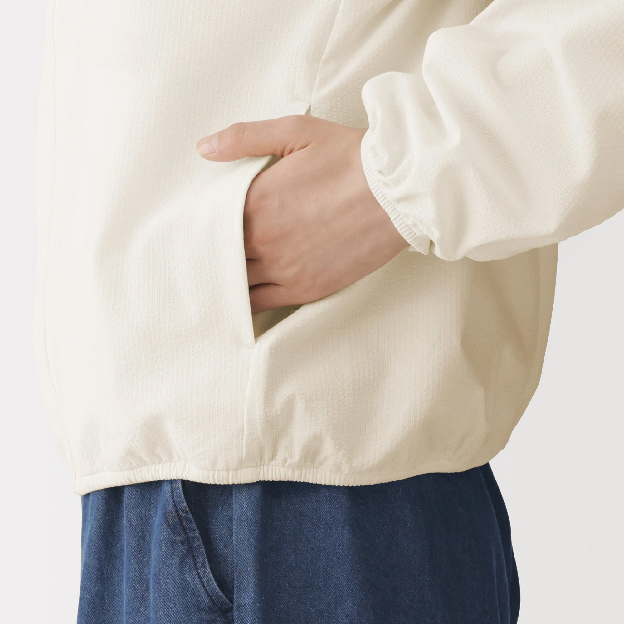 Breathable Seersucker Zip Hoodie - Image 17