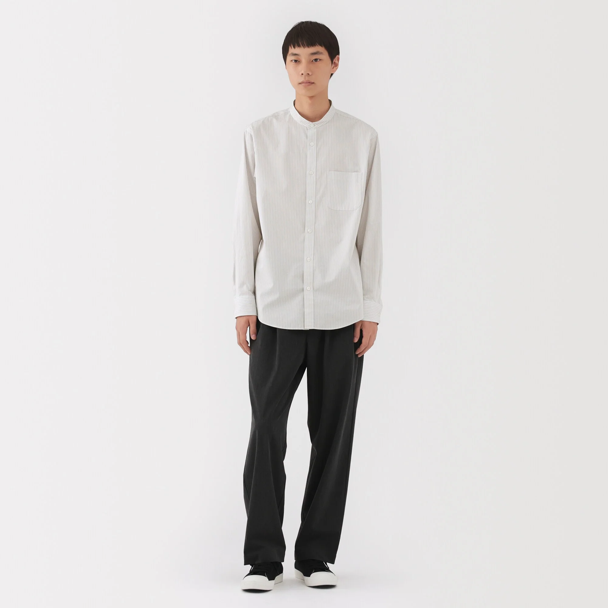 Broadcloth Stand Collar Shirt - Image 49