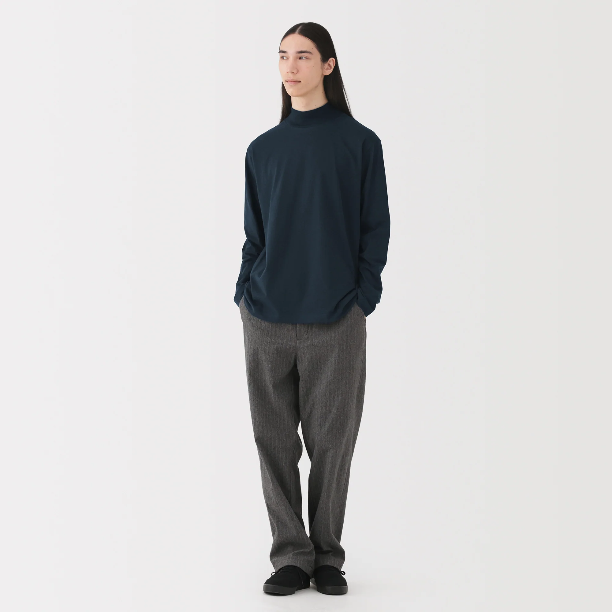 Brushed High Neck T-Shirt - Image 43