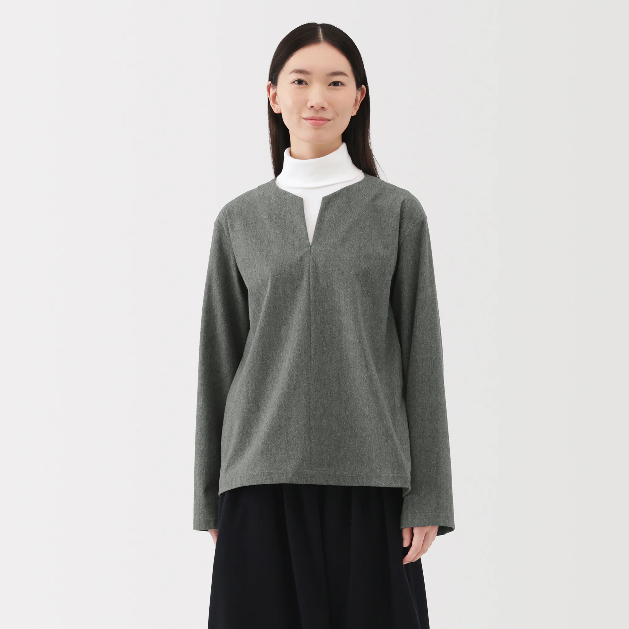 Brushed Pullover Blouse
