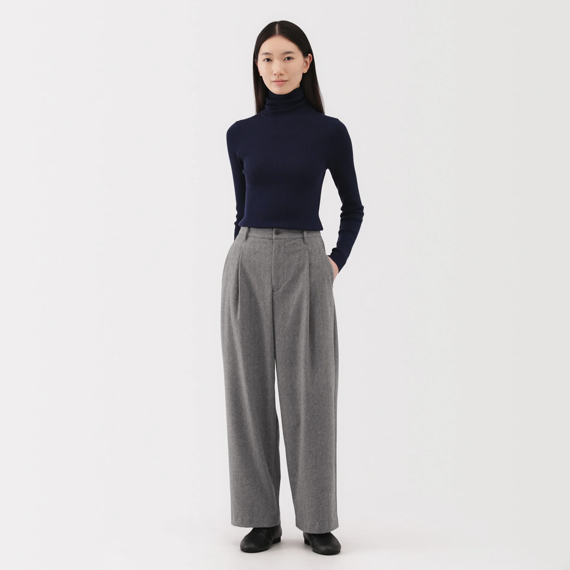 Brushed Wide Pants - Image 4