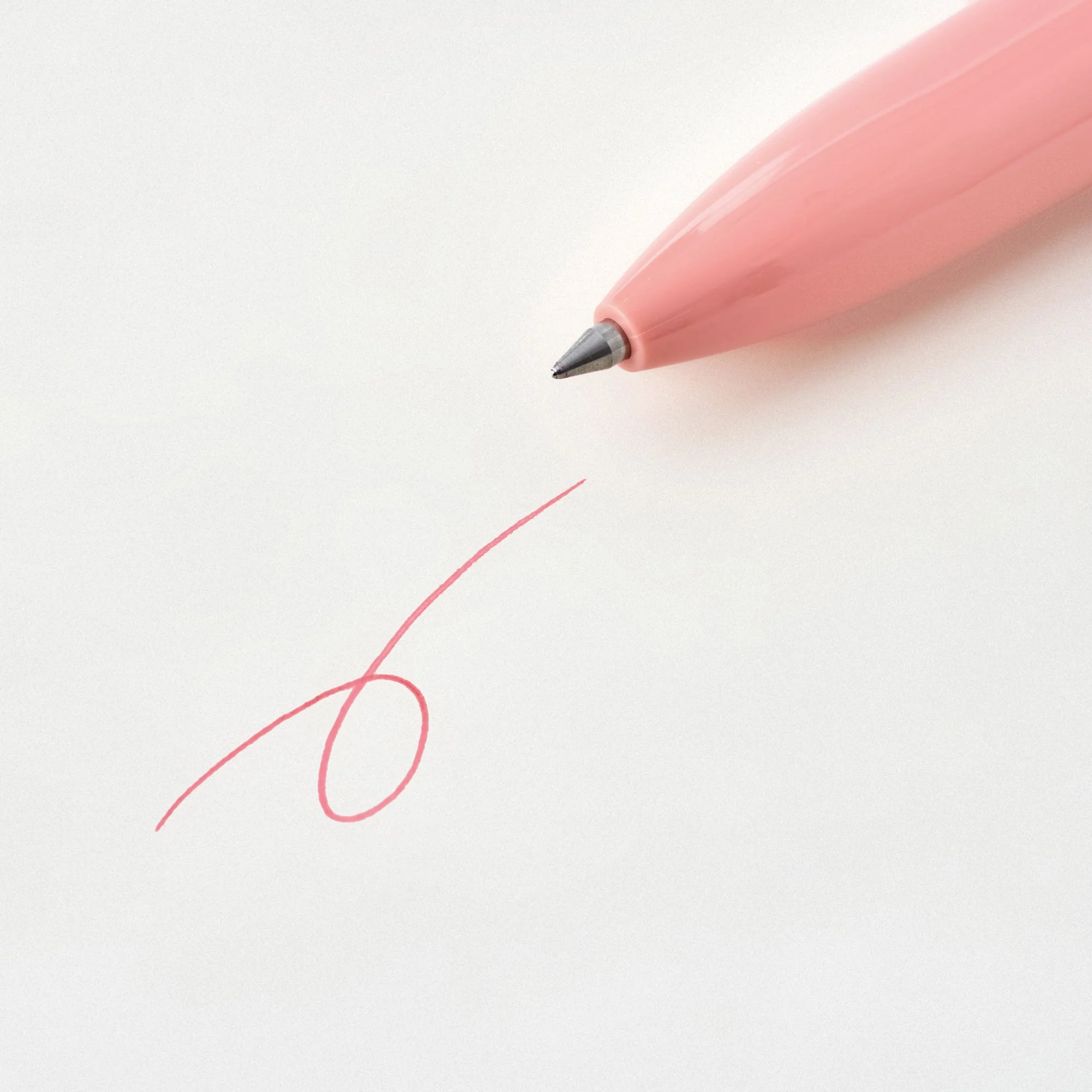 Compact Gel Ink Ballpoint Pen Cap Type 0.5mm - Pink - Image 2