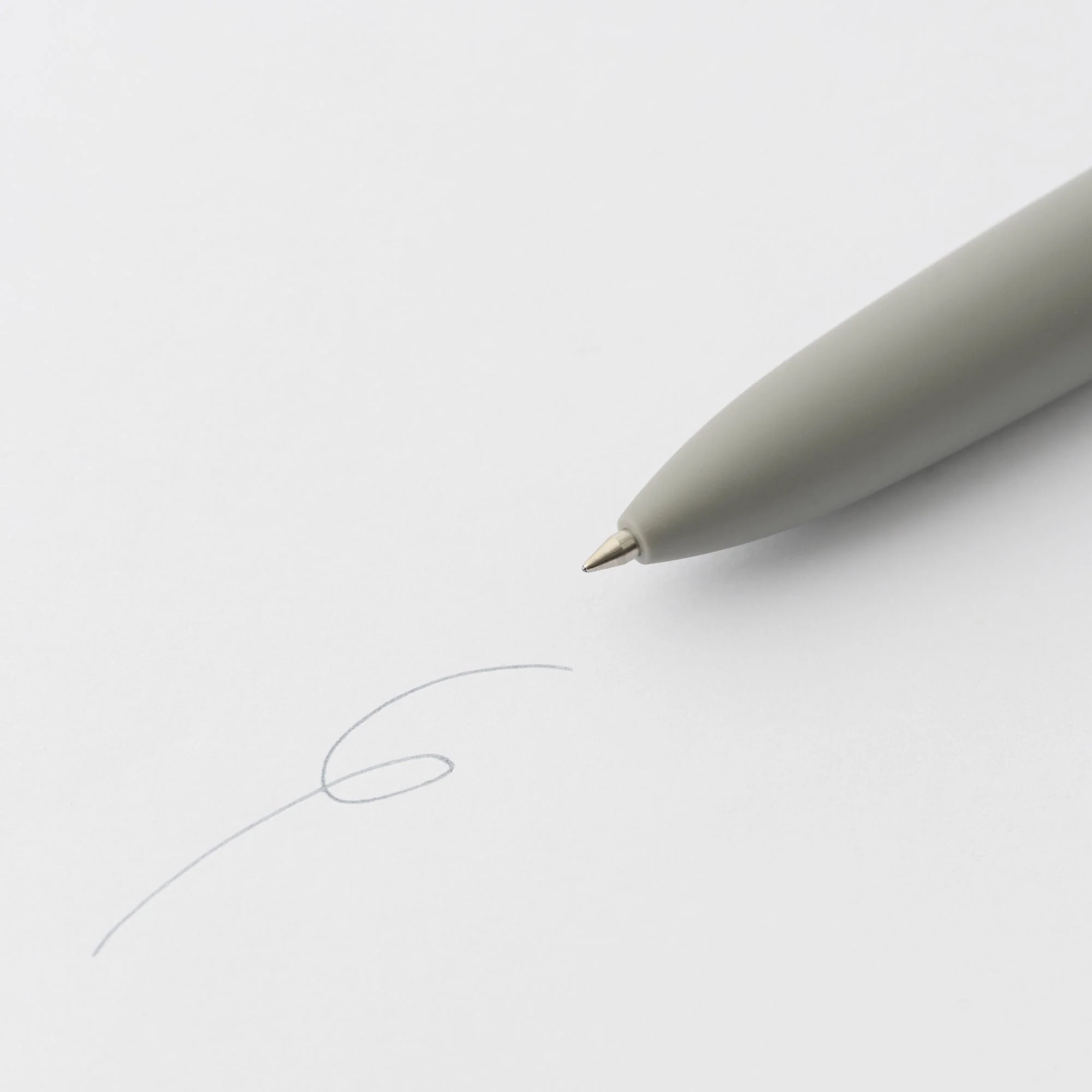 Compact Gel Ink Ballpoint Pen Knock Type 0.5 mm - Gray - Image 2