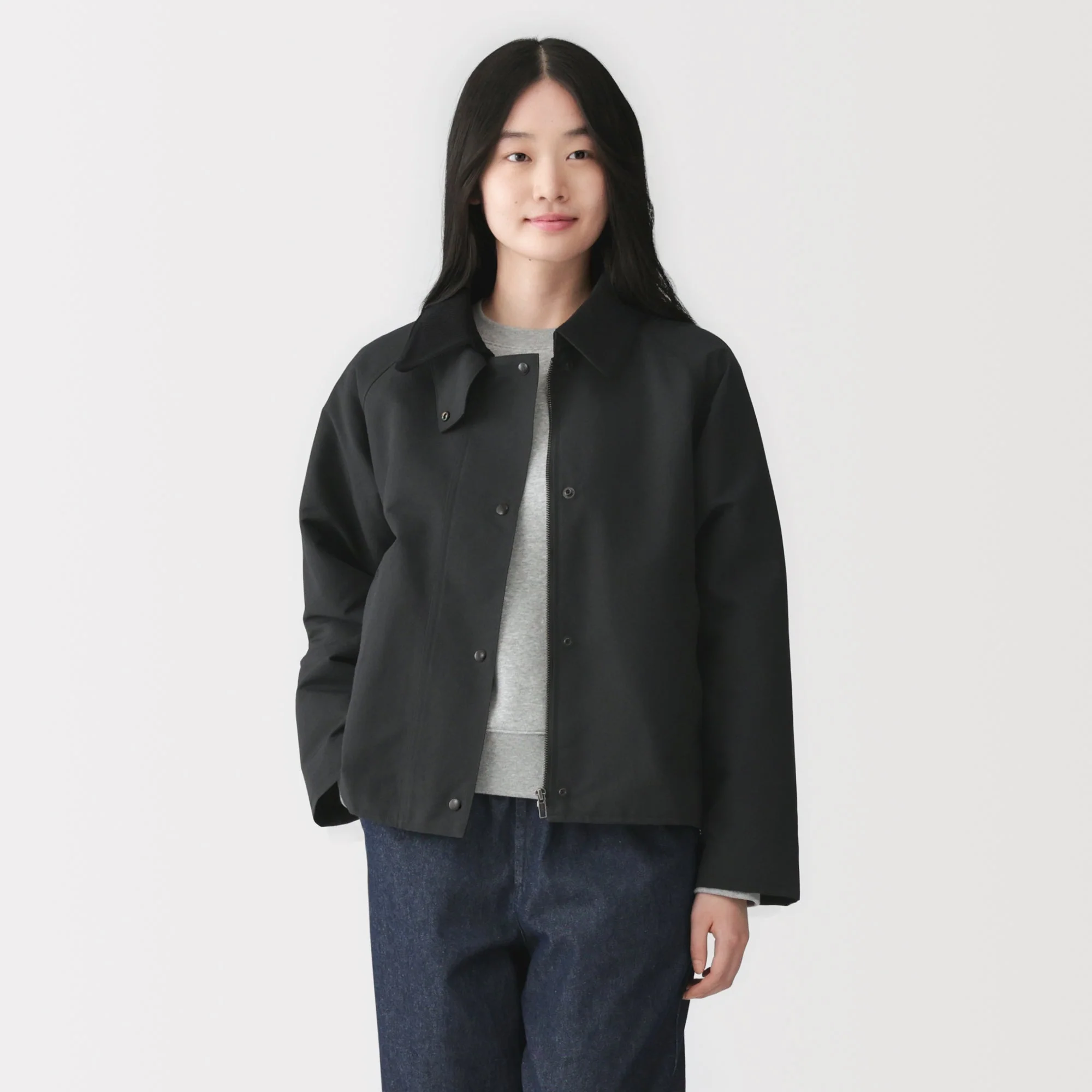 Corduroy Collar Short Blouson