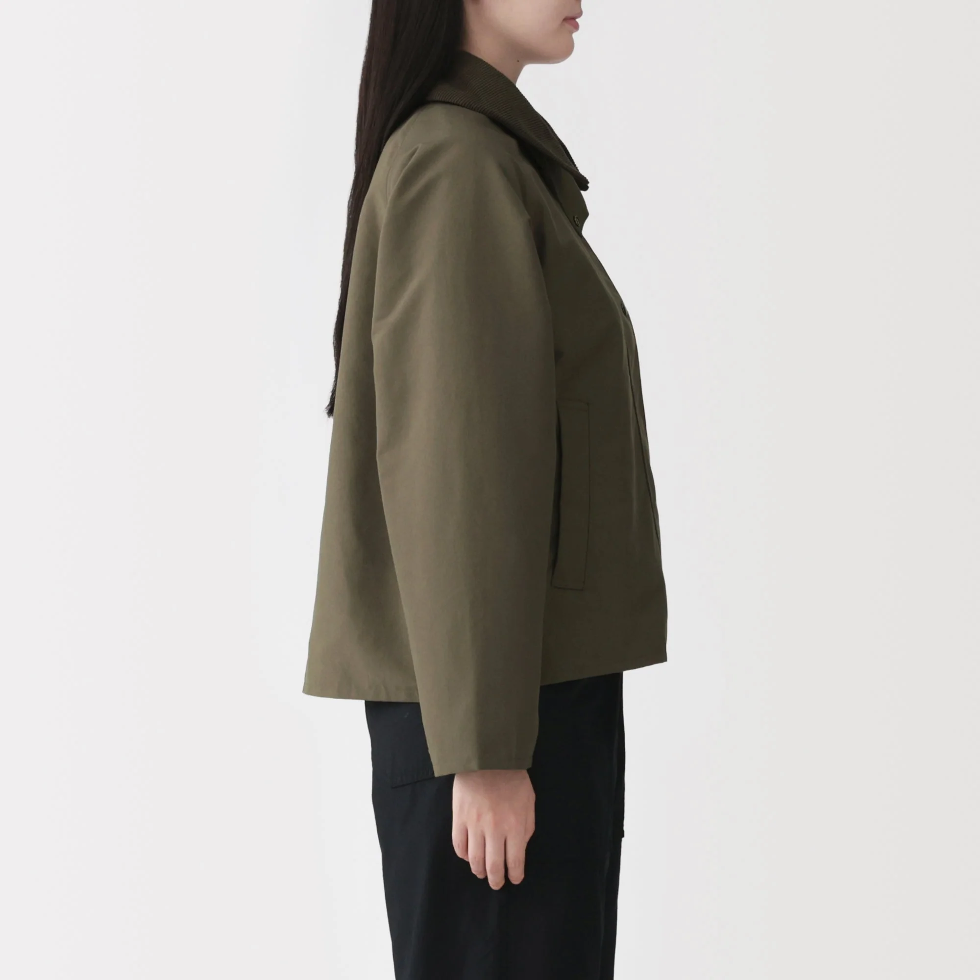 Corduroy Collar Short Blouson - Image 14