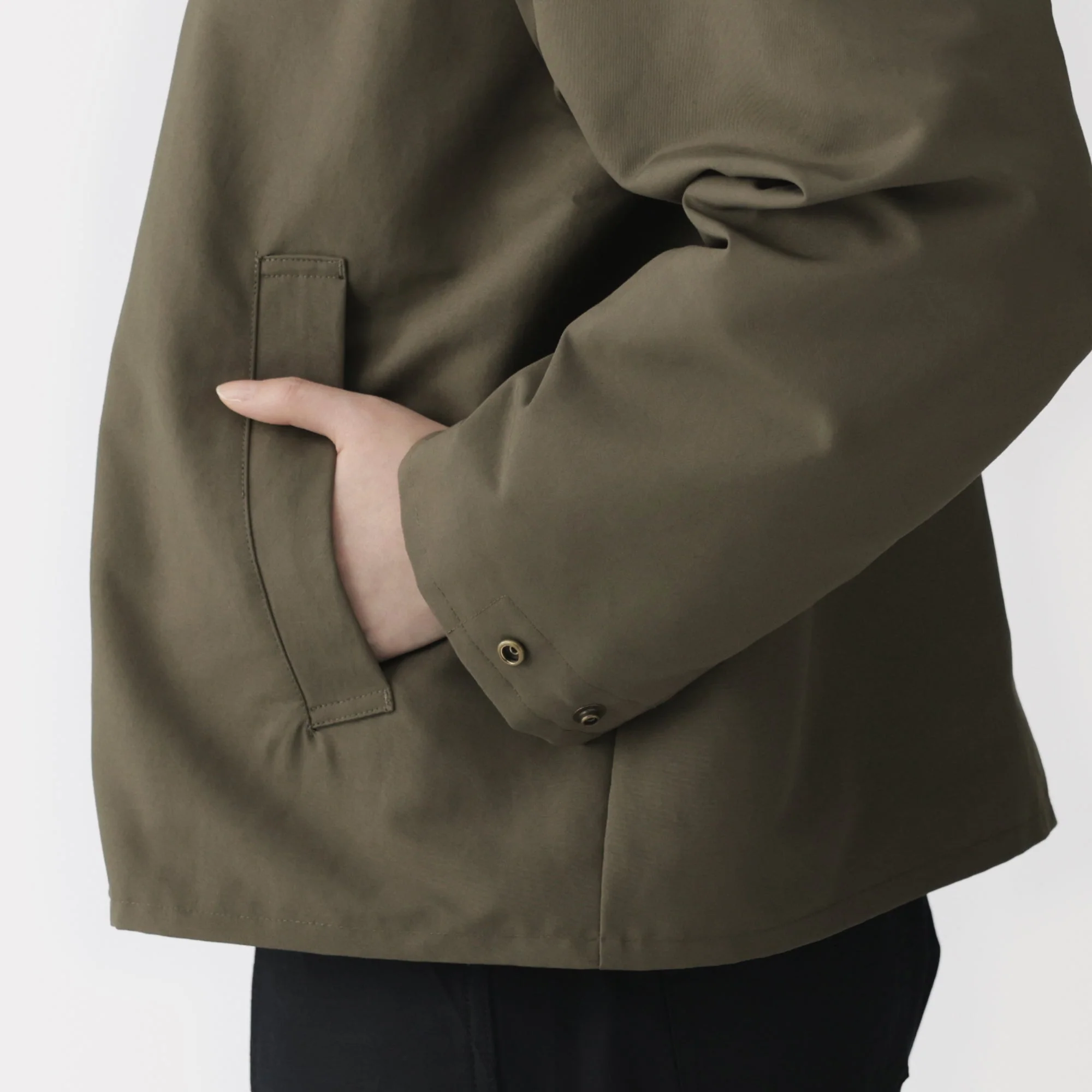 Corduroy Collar Short Blouson - Image 27