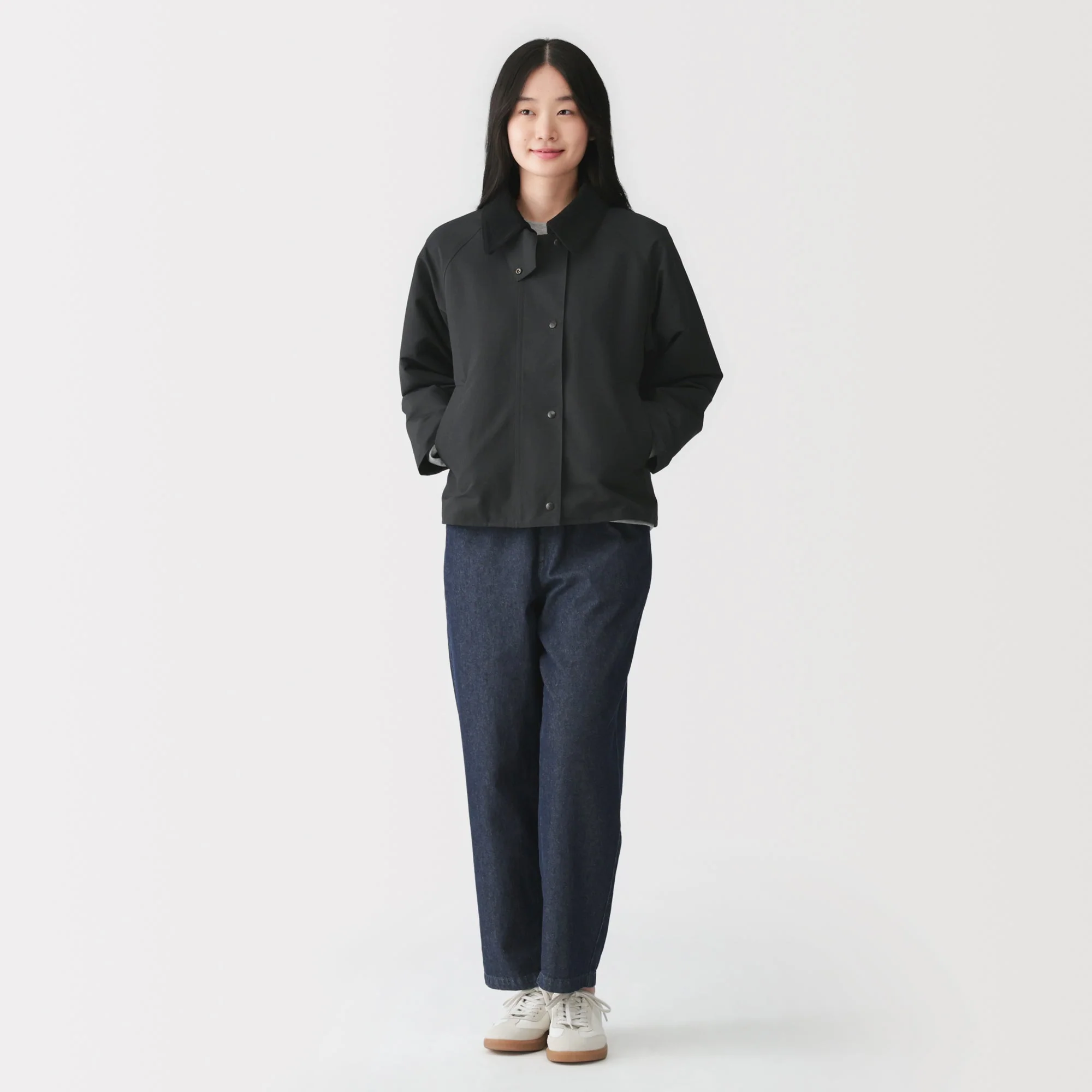 Corduroy Collar Short Blouson - Image 4