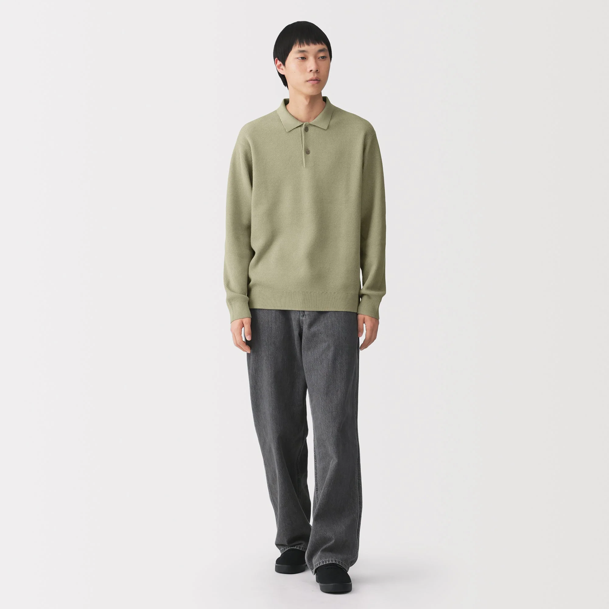 Cotton Blend Polo Sweater - Image 11