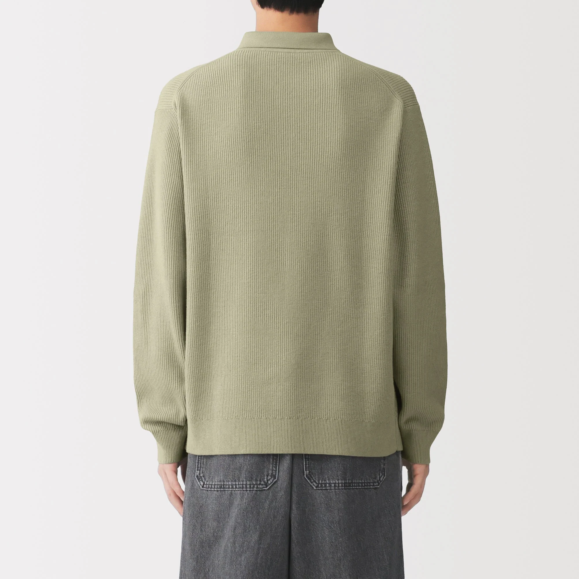 Cotton Blend Polo Sweater - Image 13