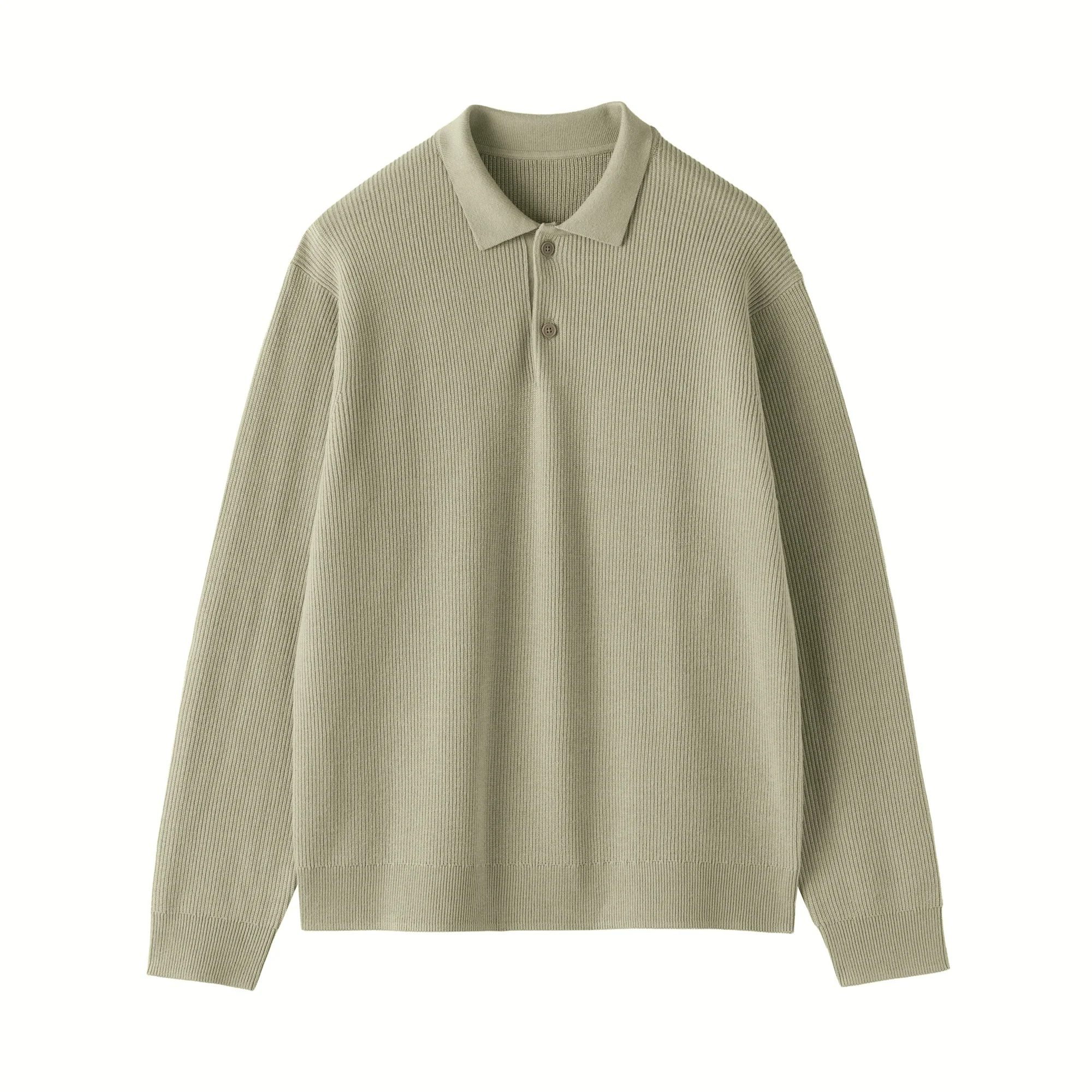 Cotton Blend Polo Sweater - Image 9