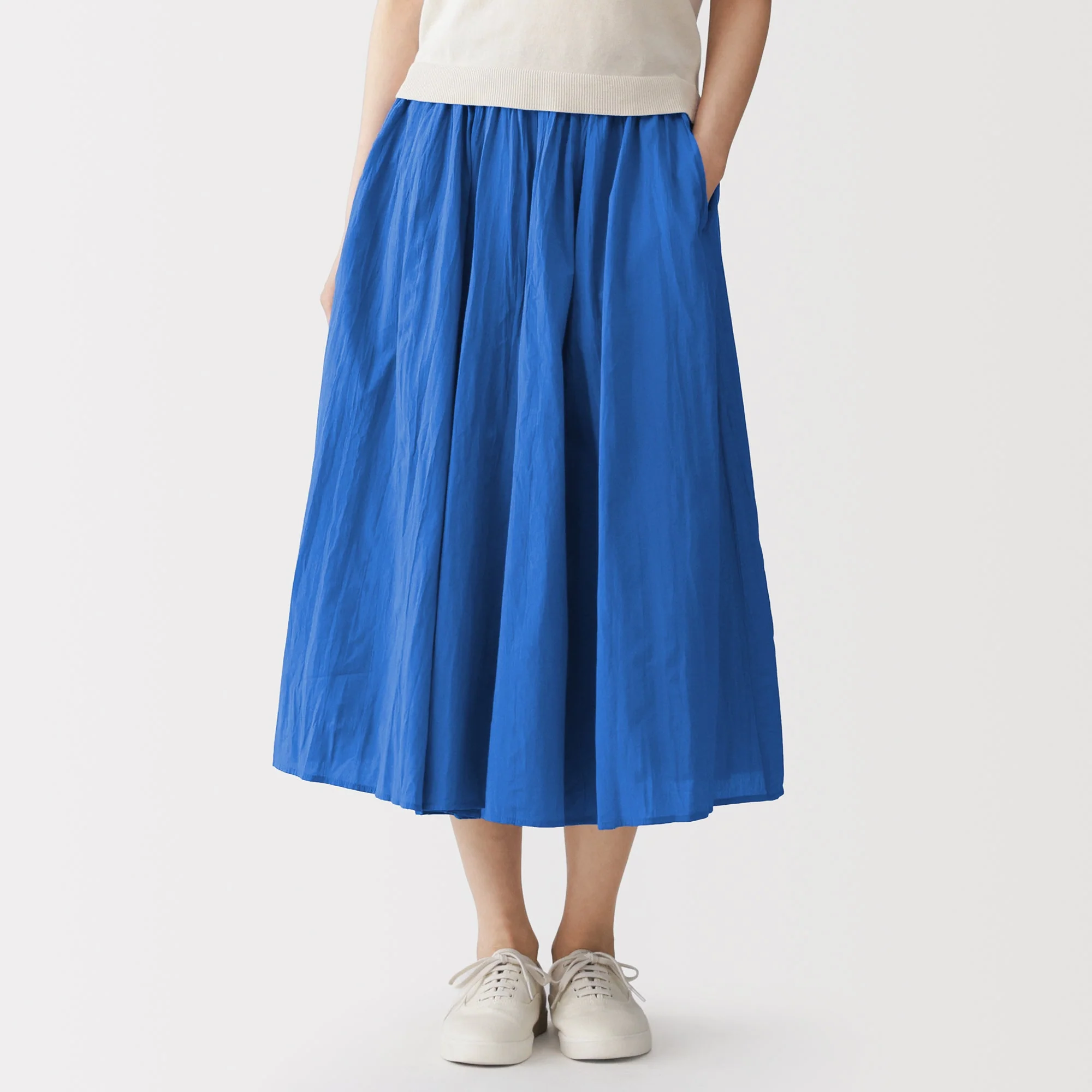Cotton Crepe Skirt Pants - Image 16