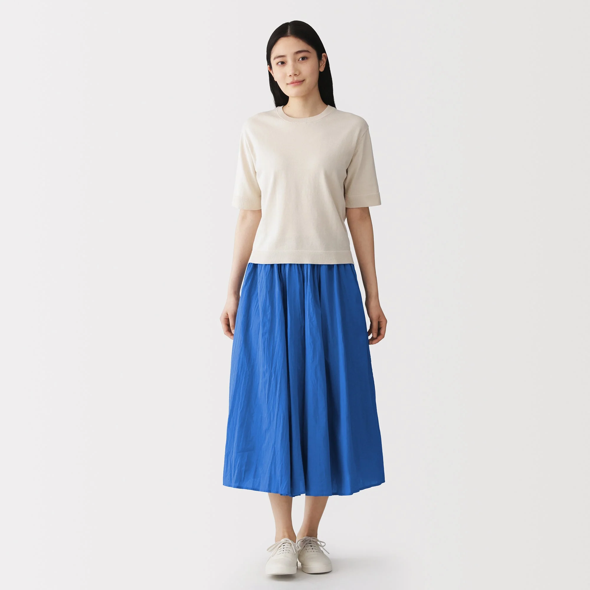 Cotton Crepe Skirt Pants - Image 17