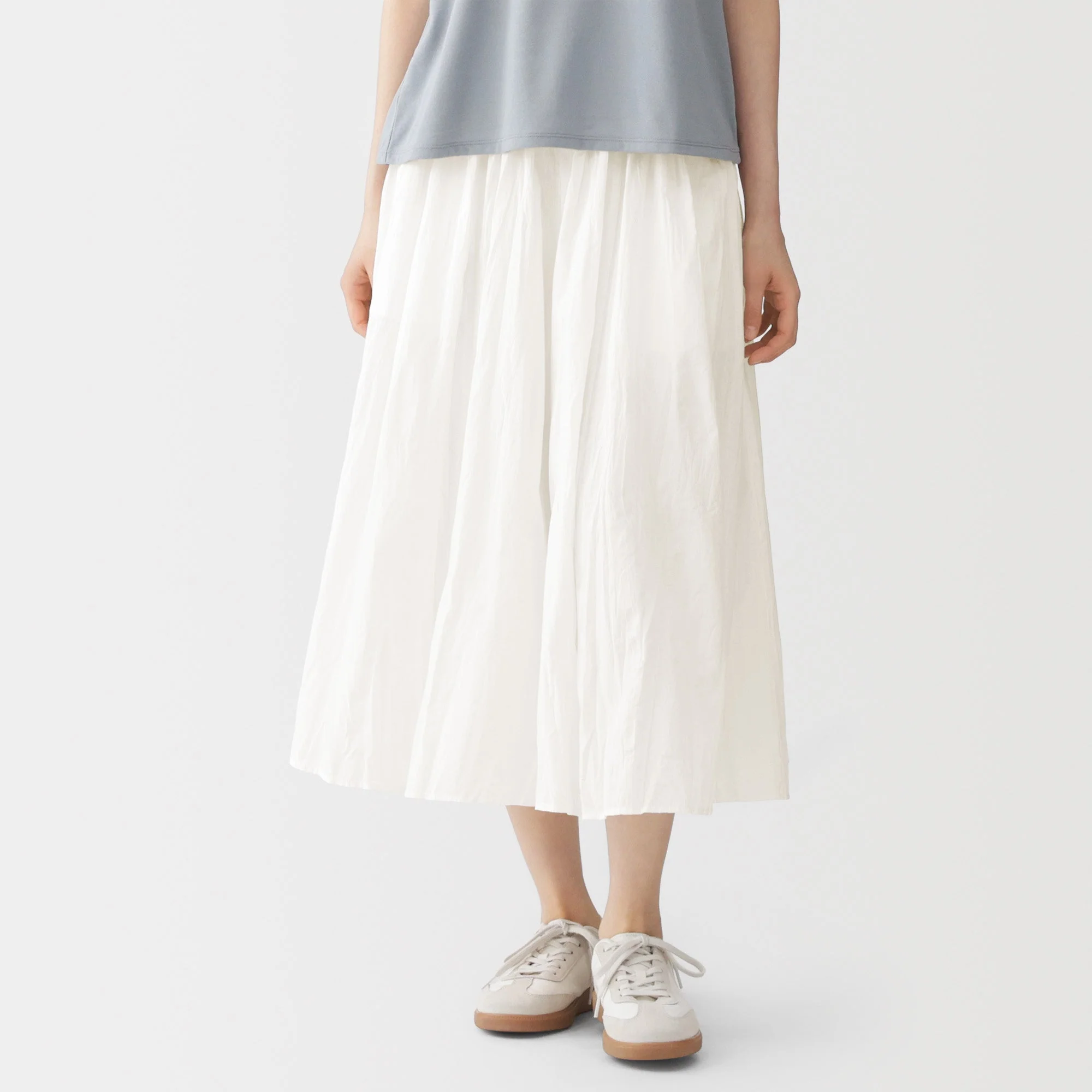 Cotton Crepe Skirt Pants - Image 38