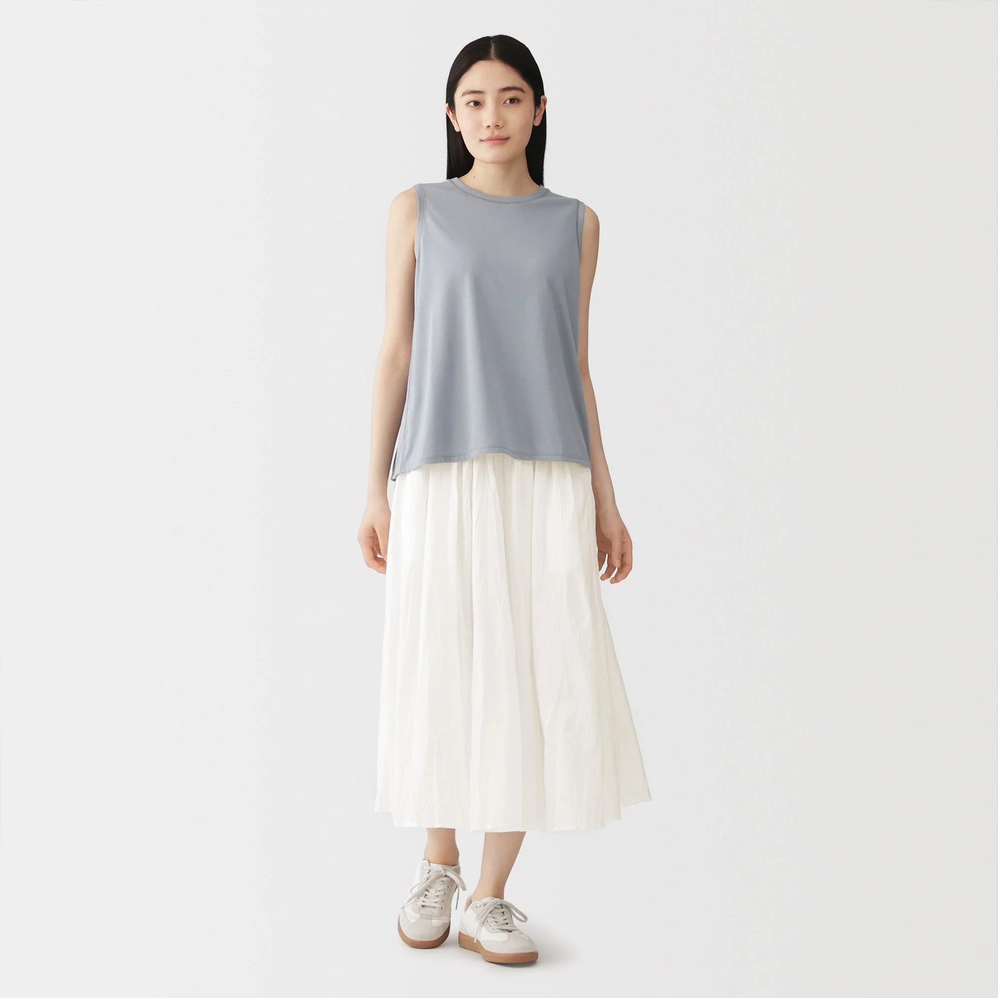 Cotton Crepe Skirt Pants - Image 39