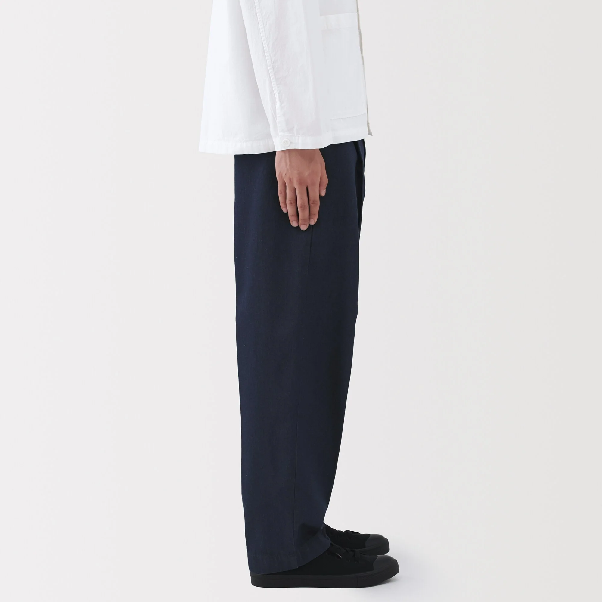 Cotton Denim Wide Pants - Image 5