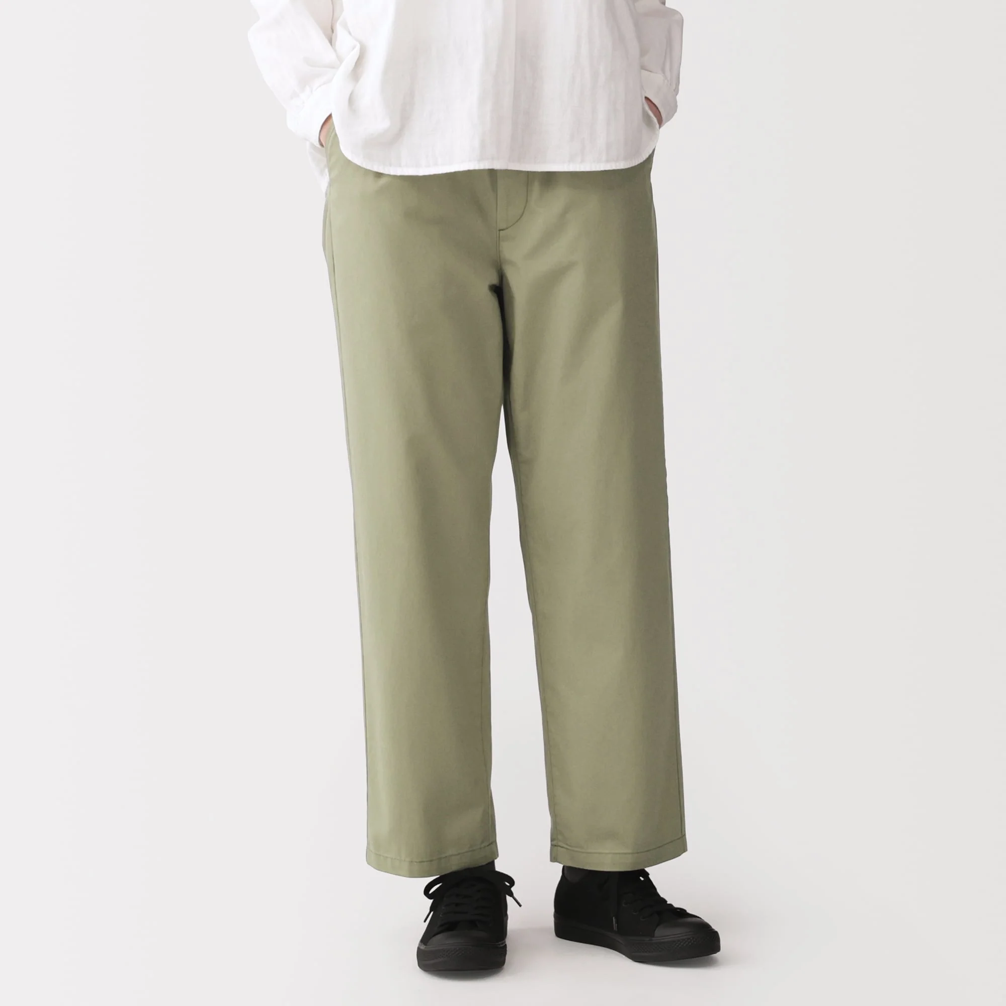 Cotton Easy Tapered Trousers - Image 3