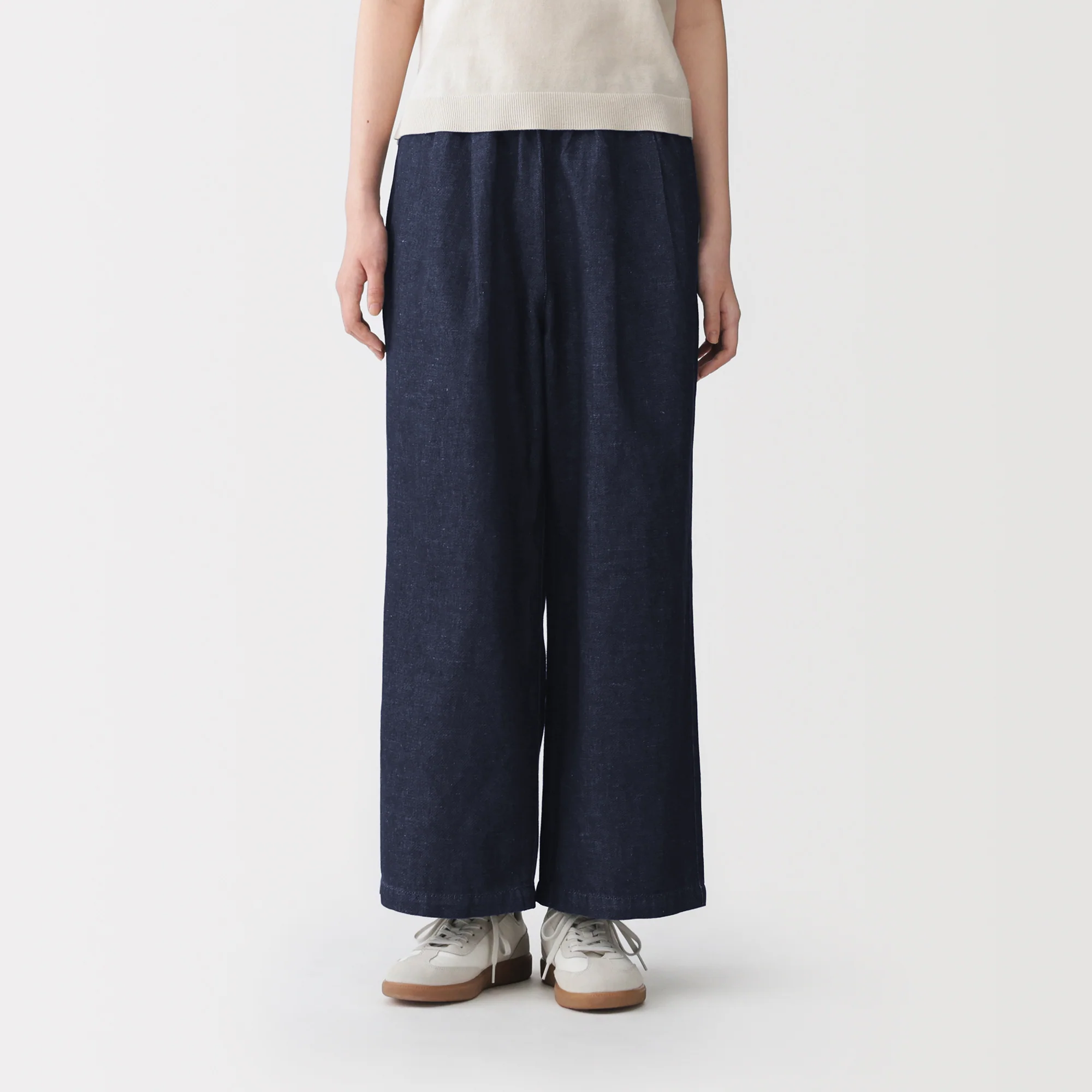 Cotton Linen Denim Easy Pants - Image 3