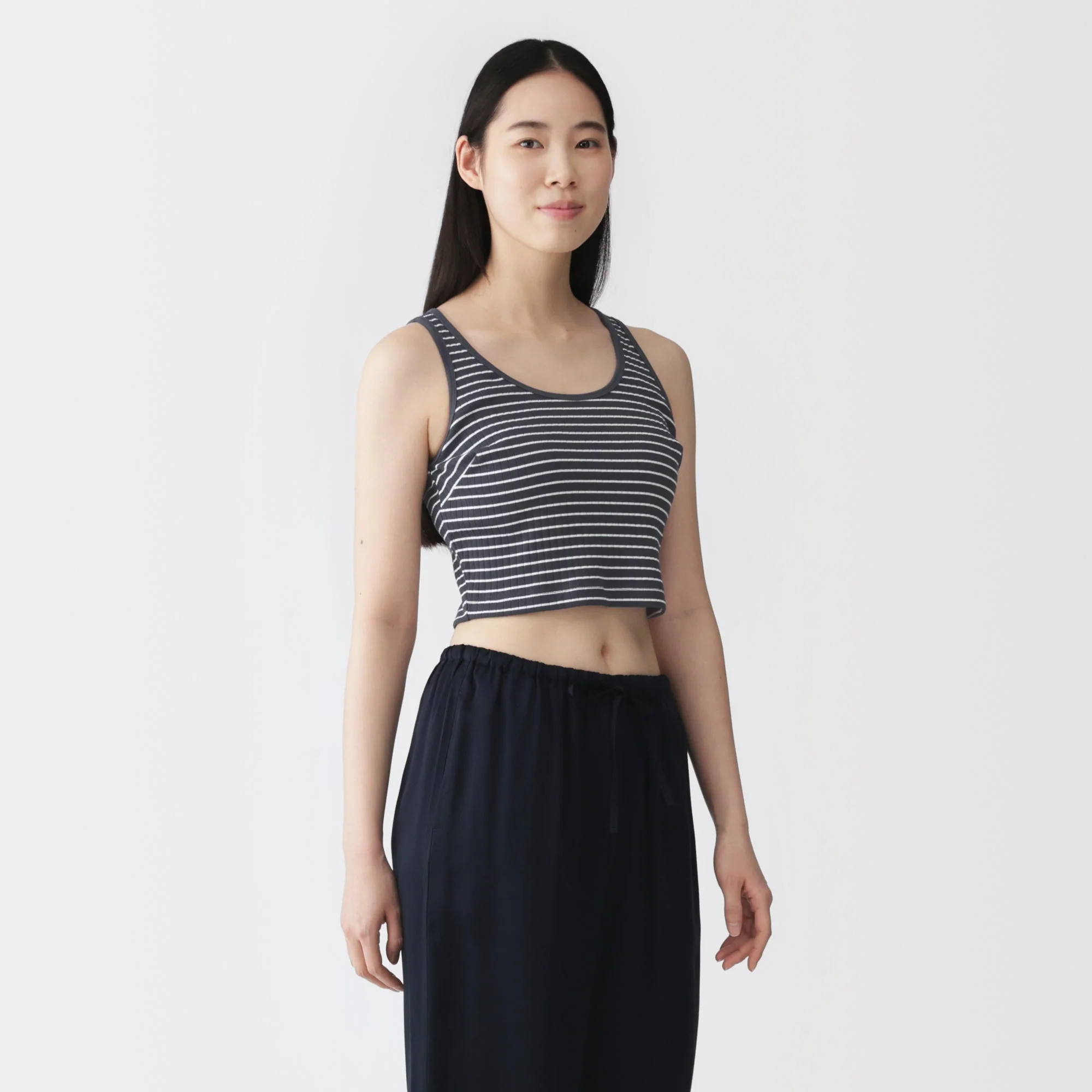 Cotton Rib Bra Tank Top - Image 34