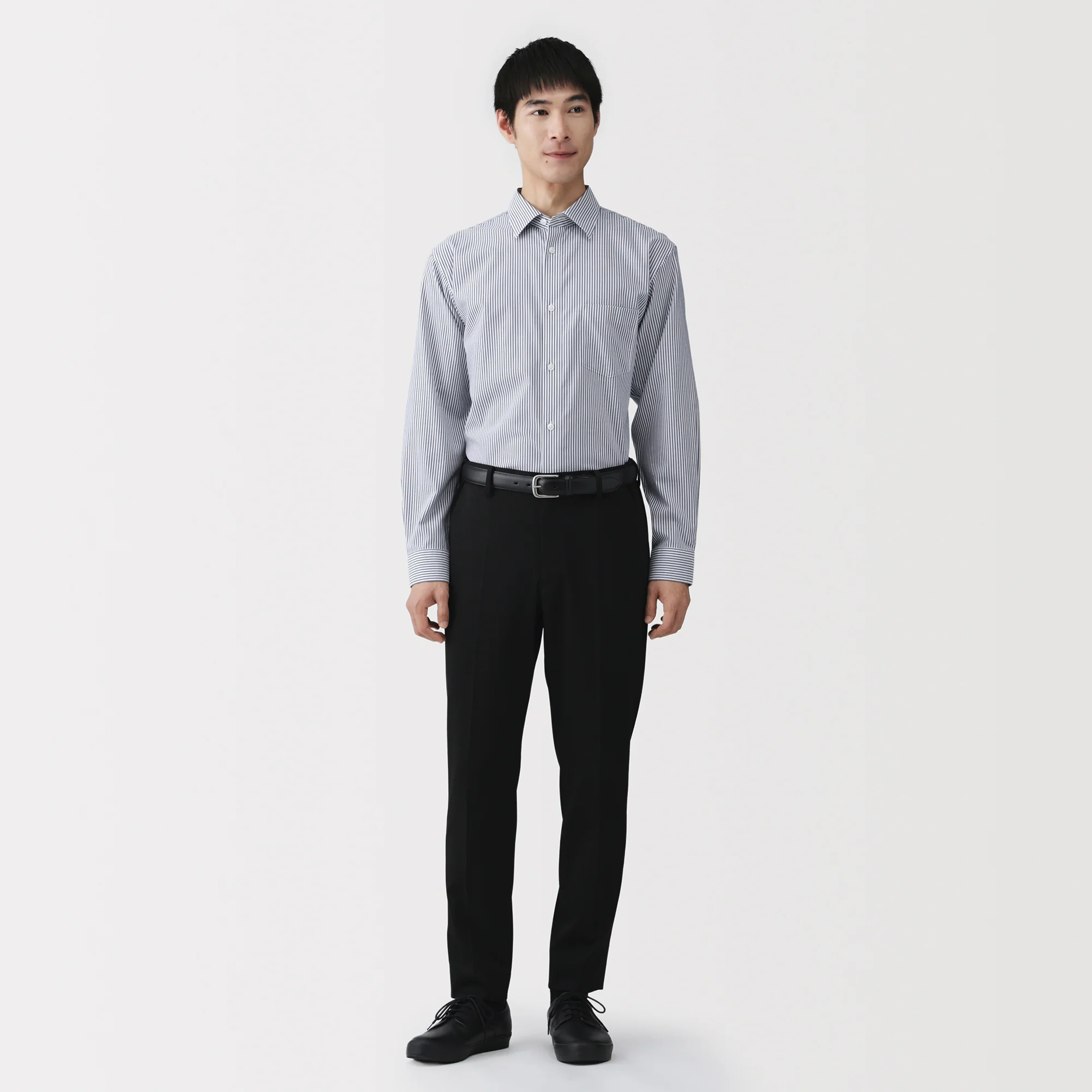 Cotton Semi-Spread Collar Shirt - Image 22
