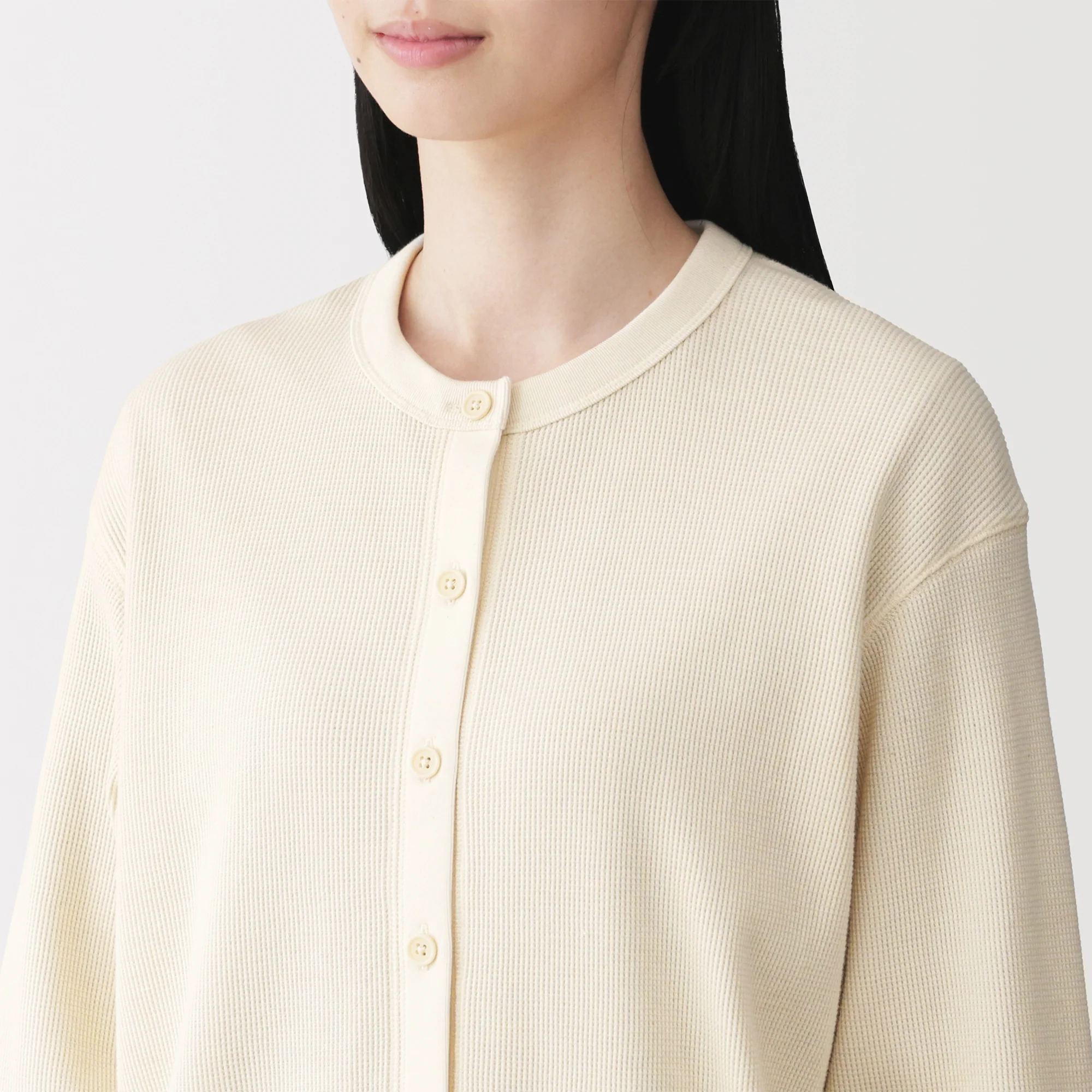 Cotton Waffle Cardigan - Image 7