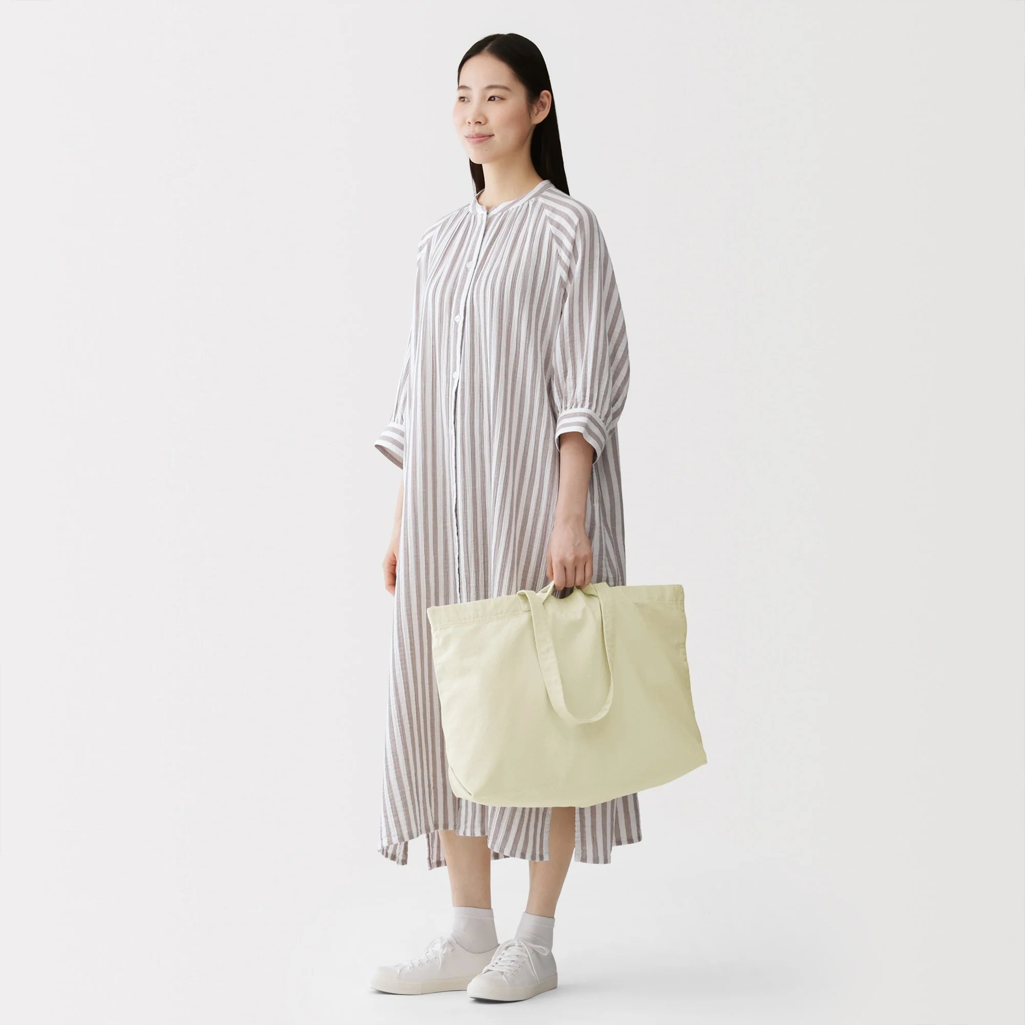 Cotton Wide Tote Bag - Image 4