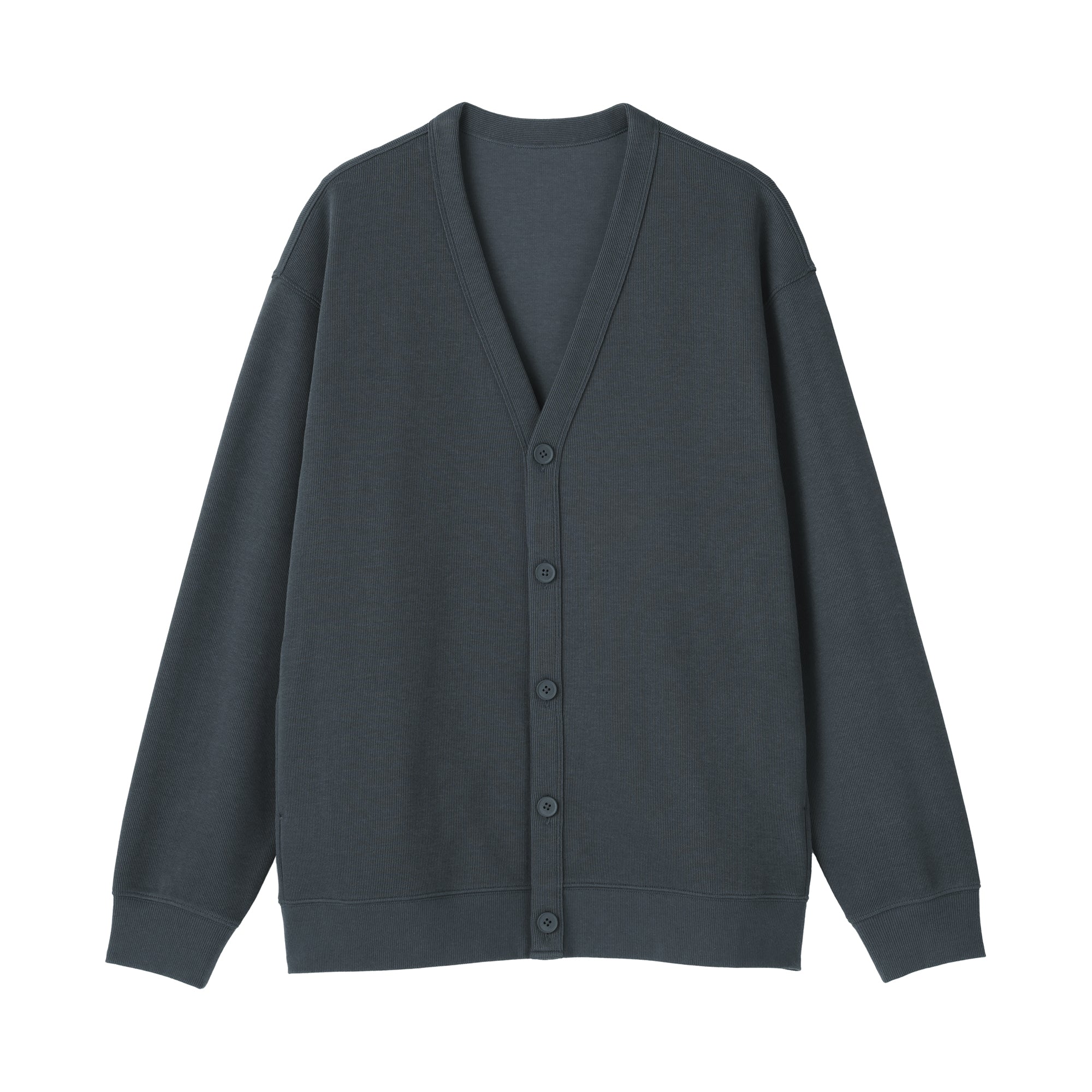 Double Knitted V-Neck Cardigan - Image 2