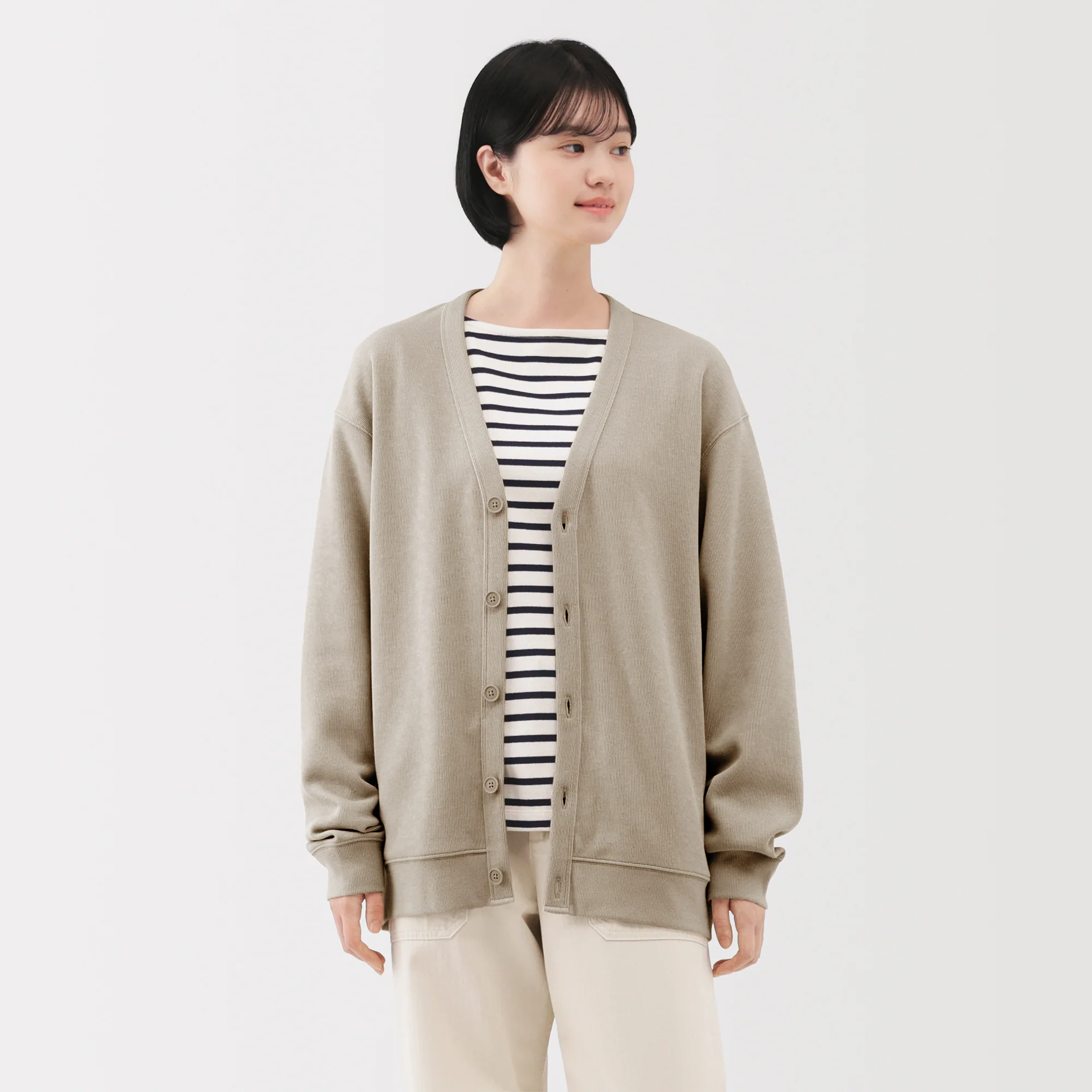 Double Knitted V-Neck Cardigan - Image 23