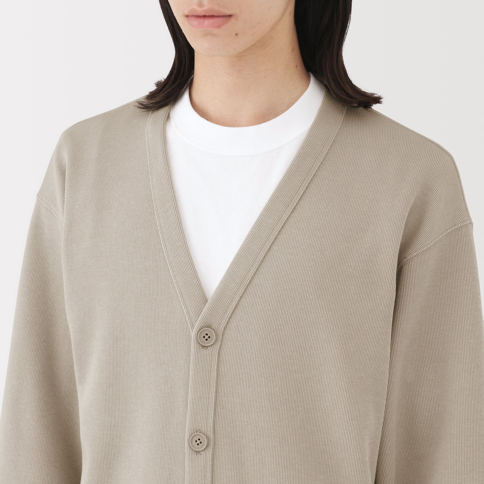 Double Knitted V-Neck Cardigan - Image 8