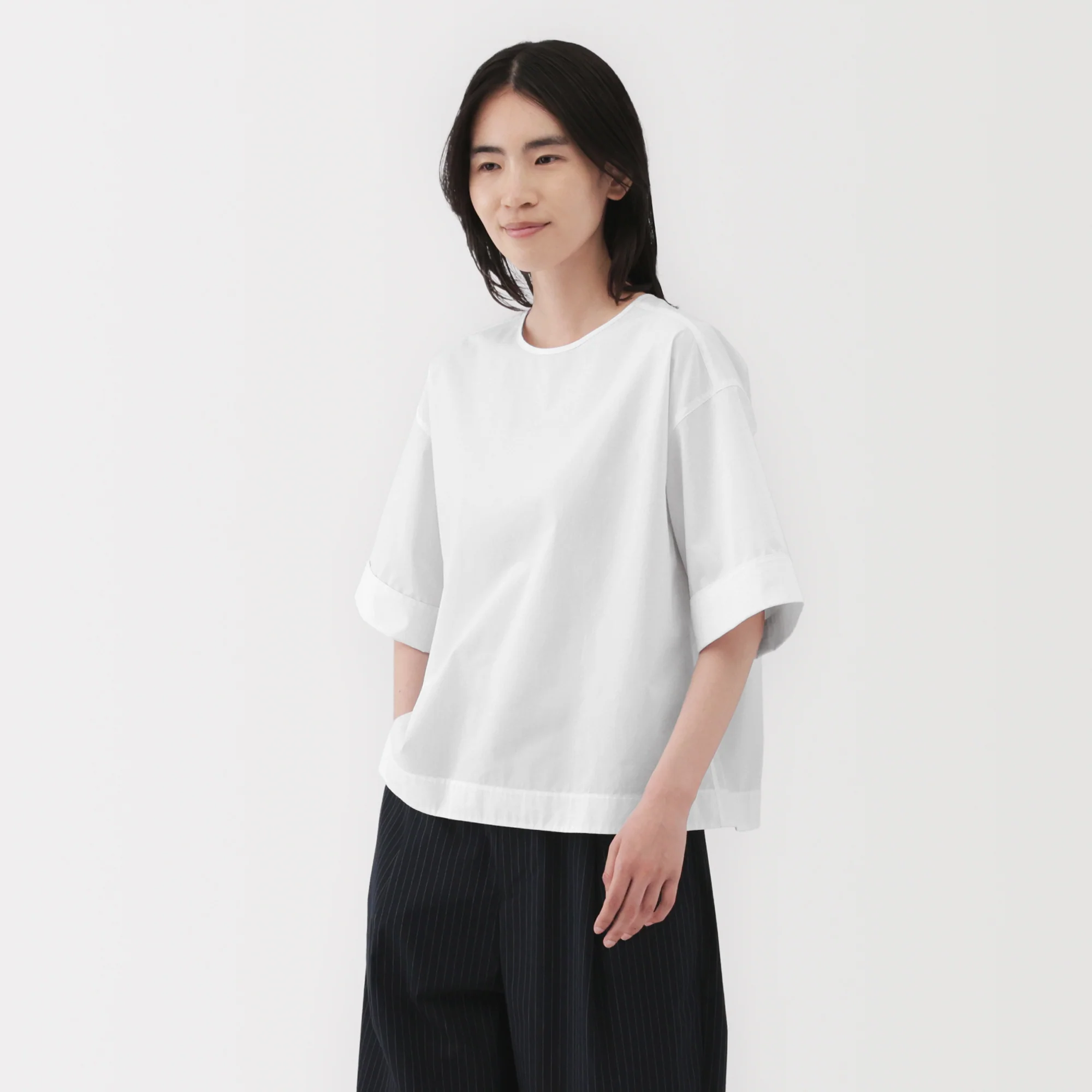 Broadcloth Half Sleeve Blouse
