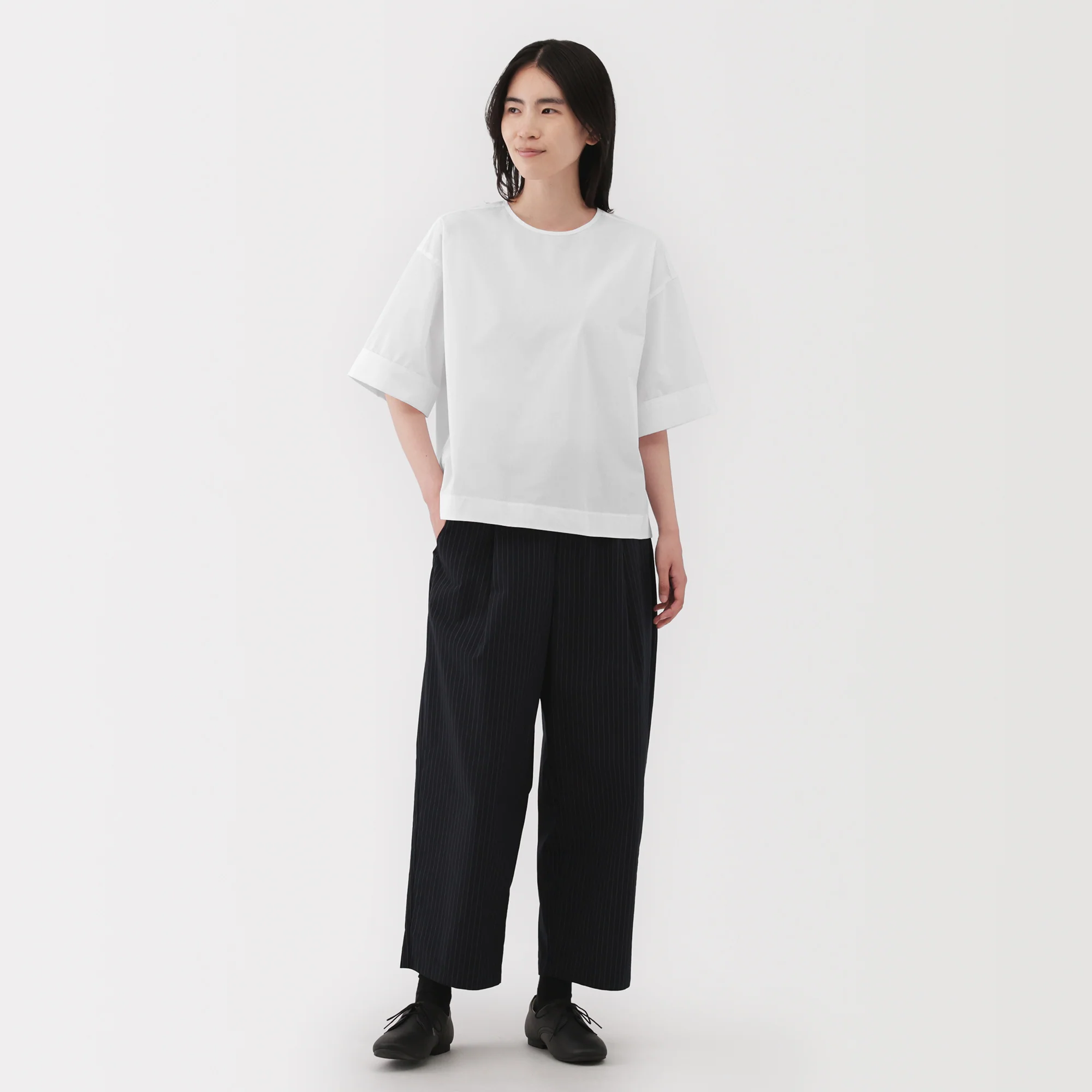 Broadcloth Half Sleeve Blouse - Image 4