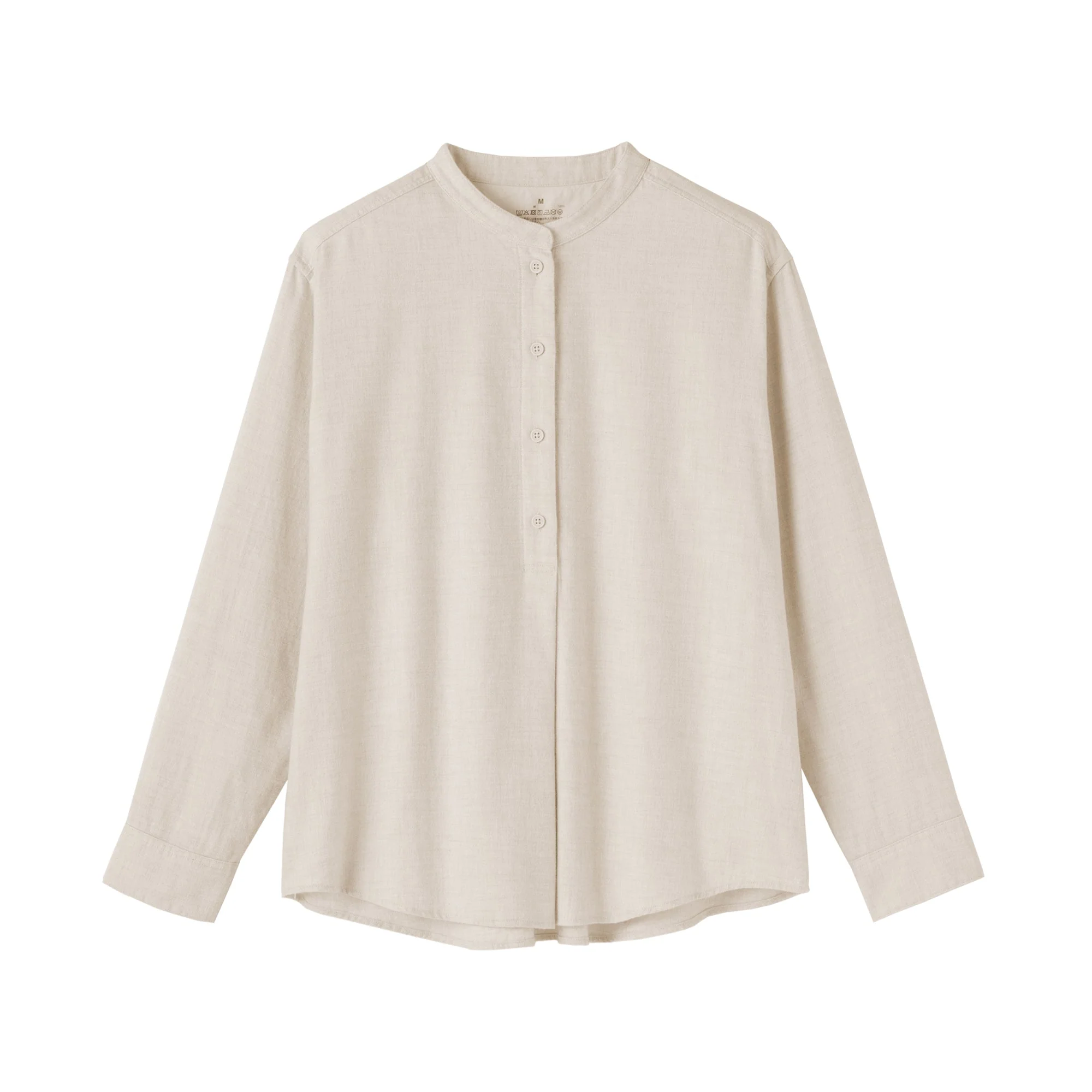 Flannel Stand Collar Blouse - Image 10