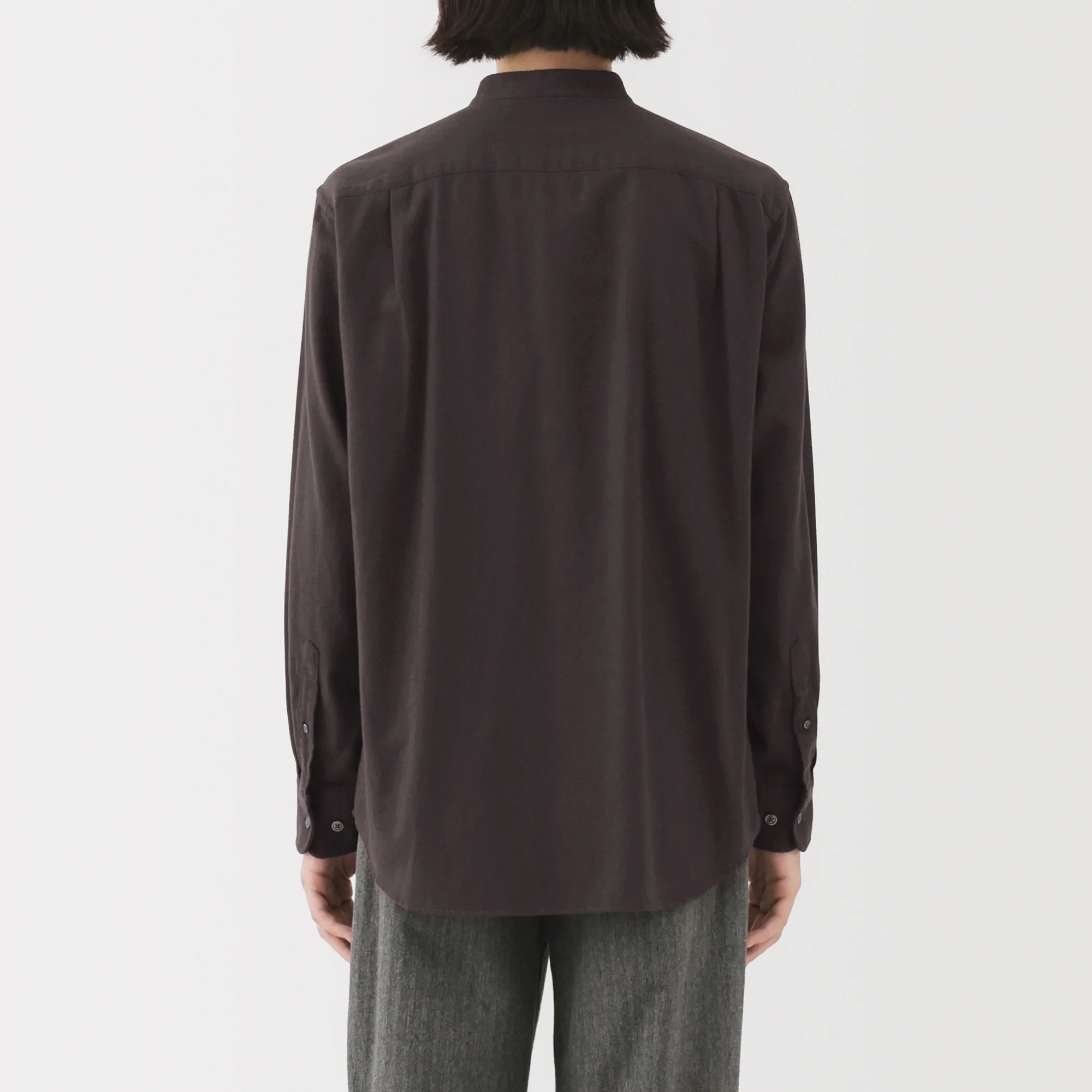 Flannel Stand Collar Shirt - Image 51