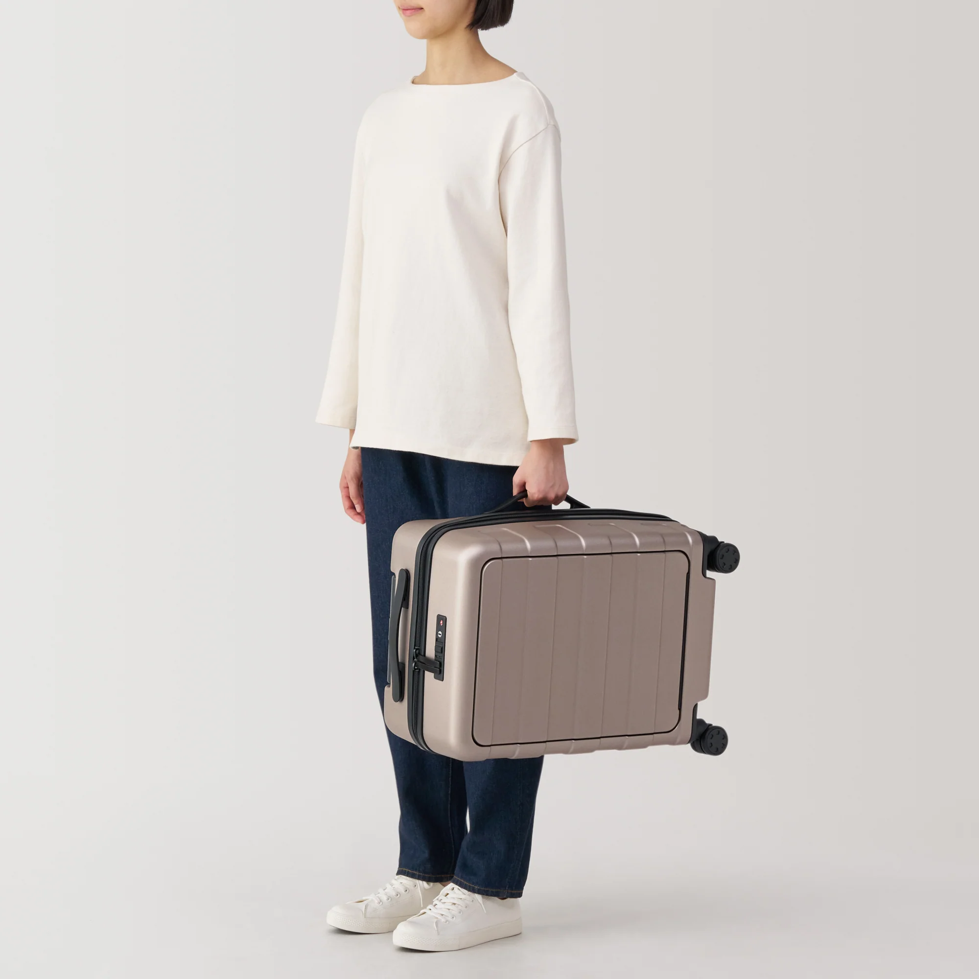 Adjustable Handle Front Open Hard Shell Suitcase 32L | Carry-On - Image 20