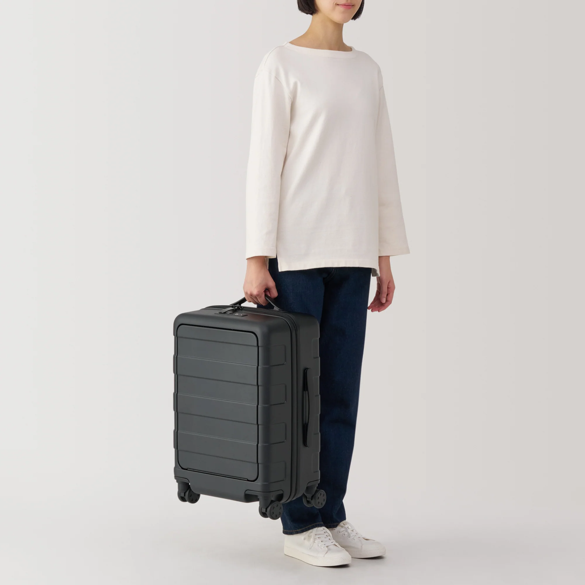 Adjustable Handle Front Open Hard Shell Suitcase 32L | Carry-On - Image 40